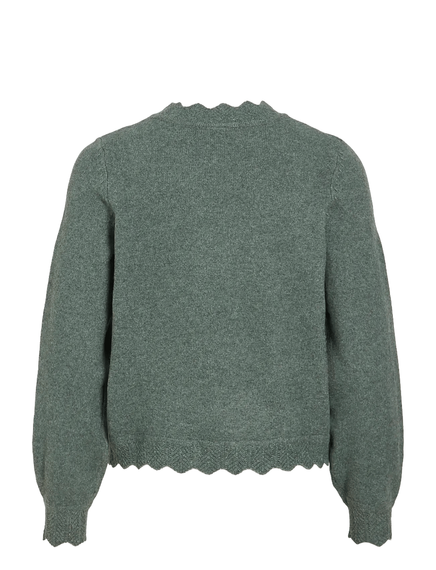 Vila - VINIKOLINA O-NECK L/S KNIT TOP - NOOS - pullover - balsam green - 2