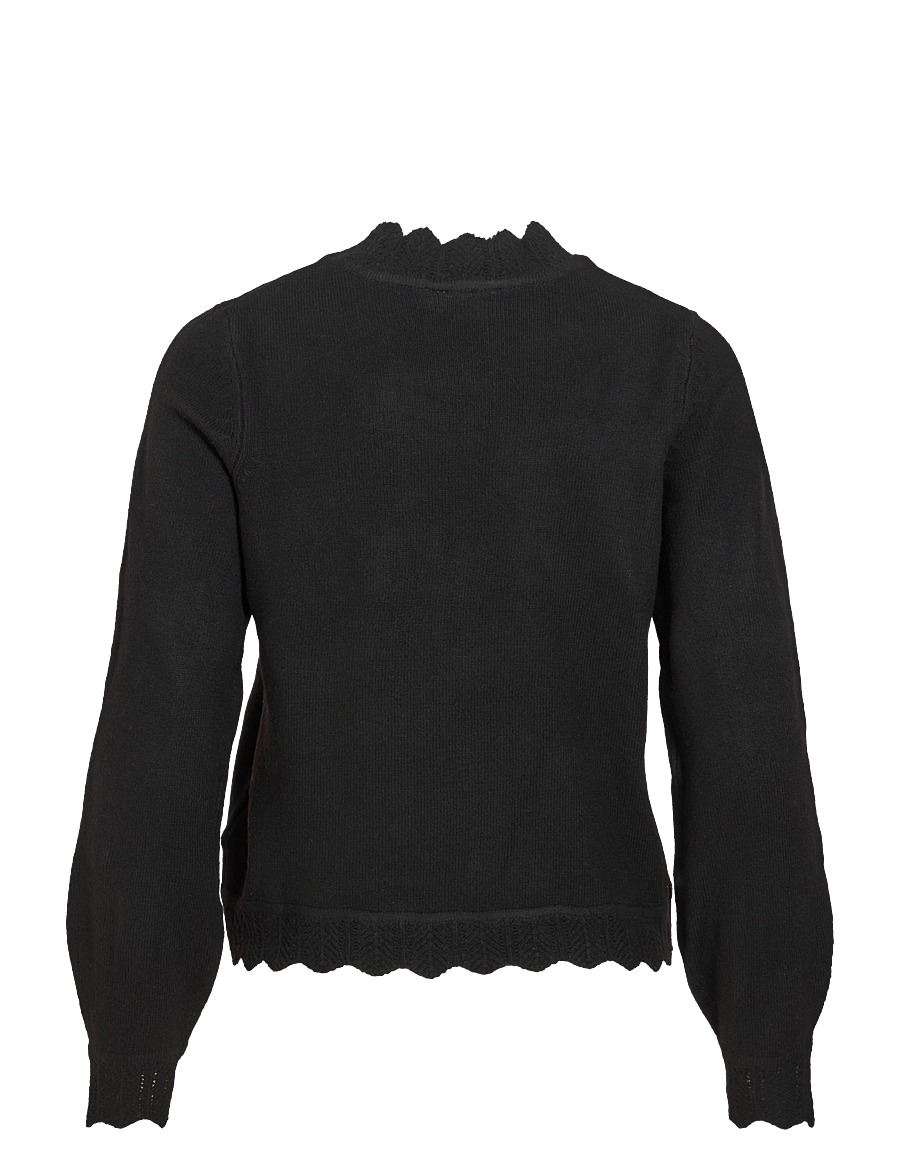 Vila - VINIKOLINA O-NECK L/S KNIT TOP - NOOS - pullover - black beauty - 2