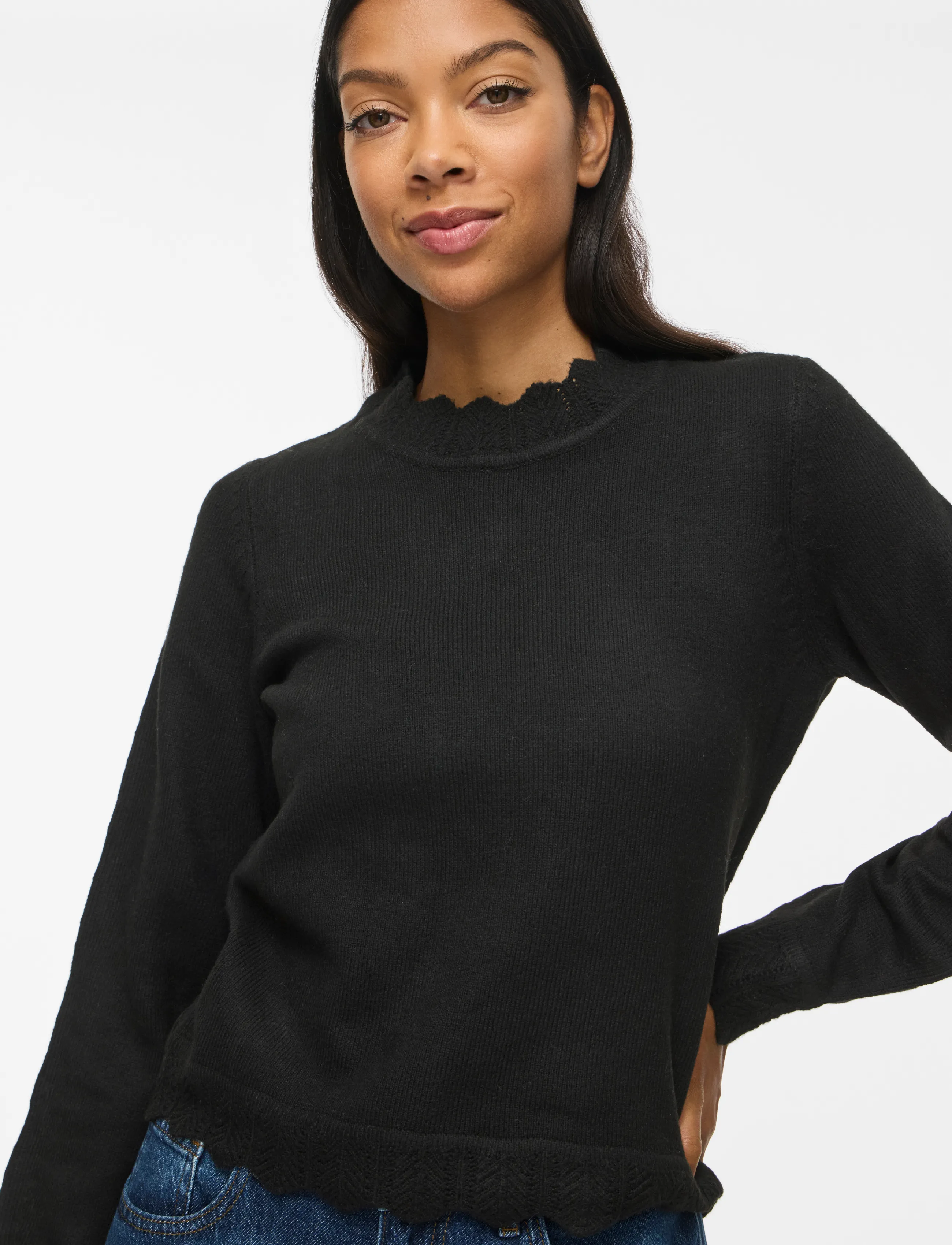 VILA Vinikolina O-Neck L/S Knit Top Noos stickade tröjor dam – bild 6