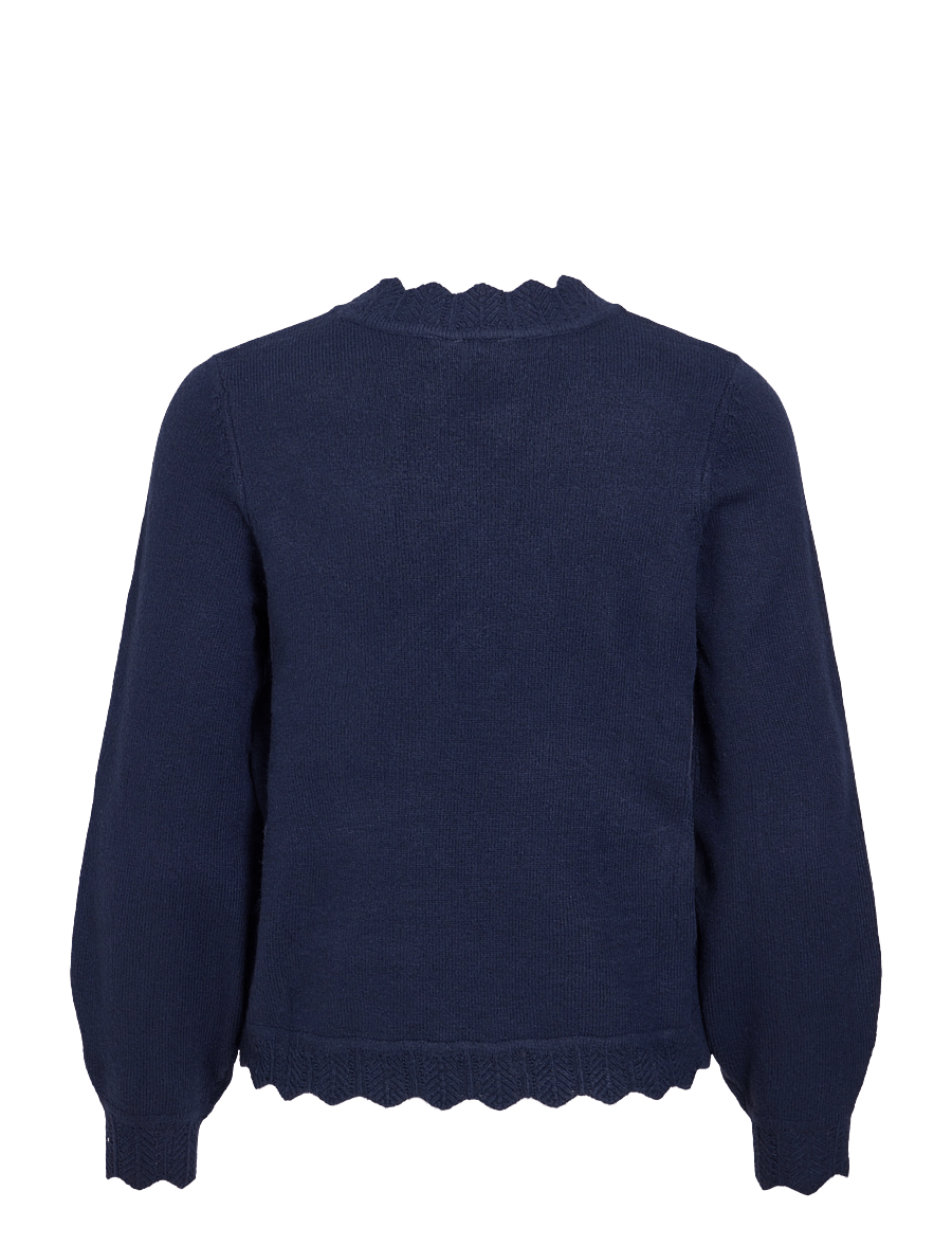 Vila - VINIKOLINA O-NECK L/S KNIT TOP - NOOS - kampsunid - navy blazer - 2