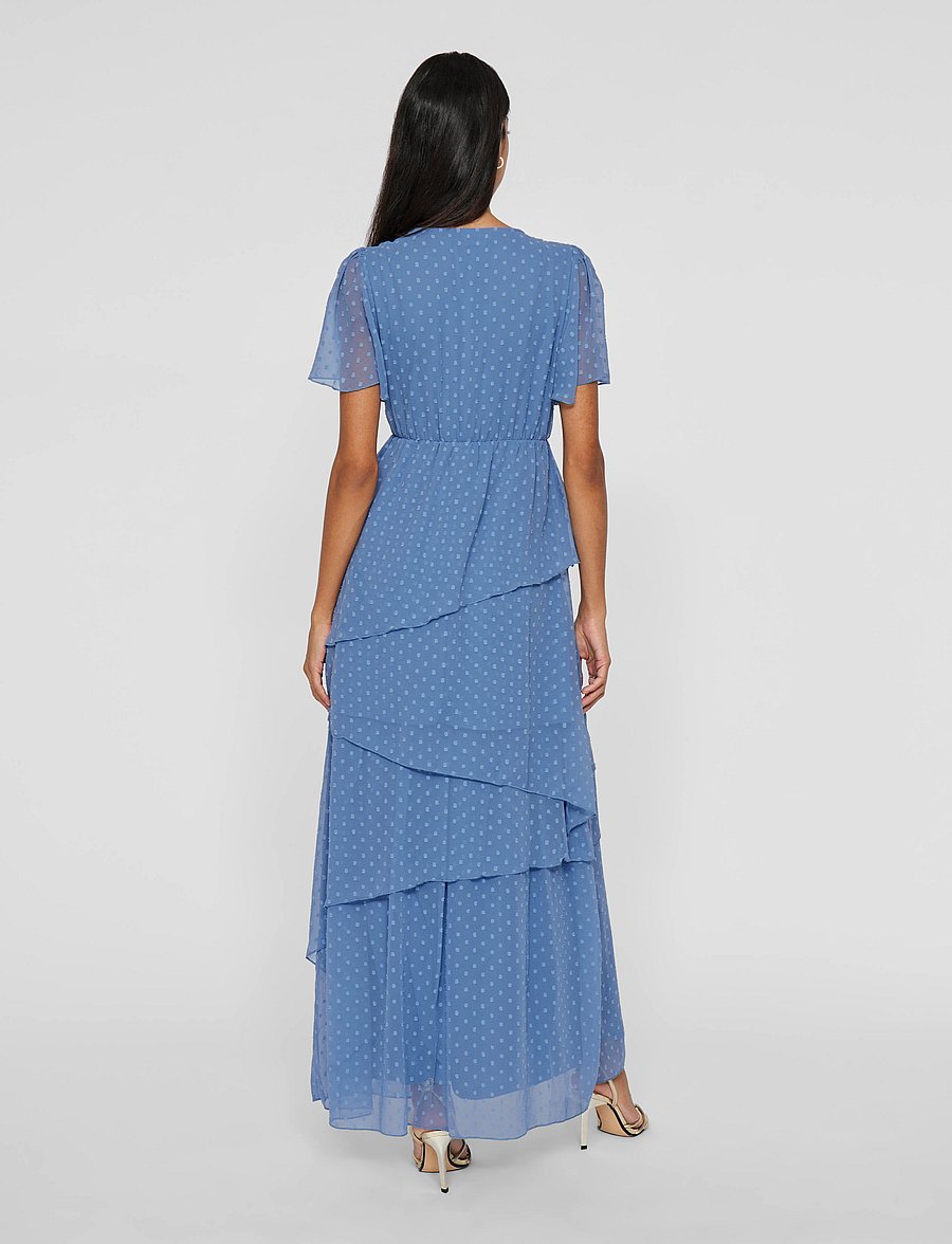 Vila - VIDOBBY S/S ANKEL LAYER DRESS/DC/KA - sommerkleider - coronet blue - 3