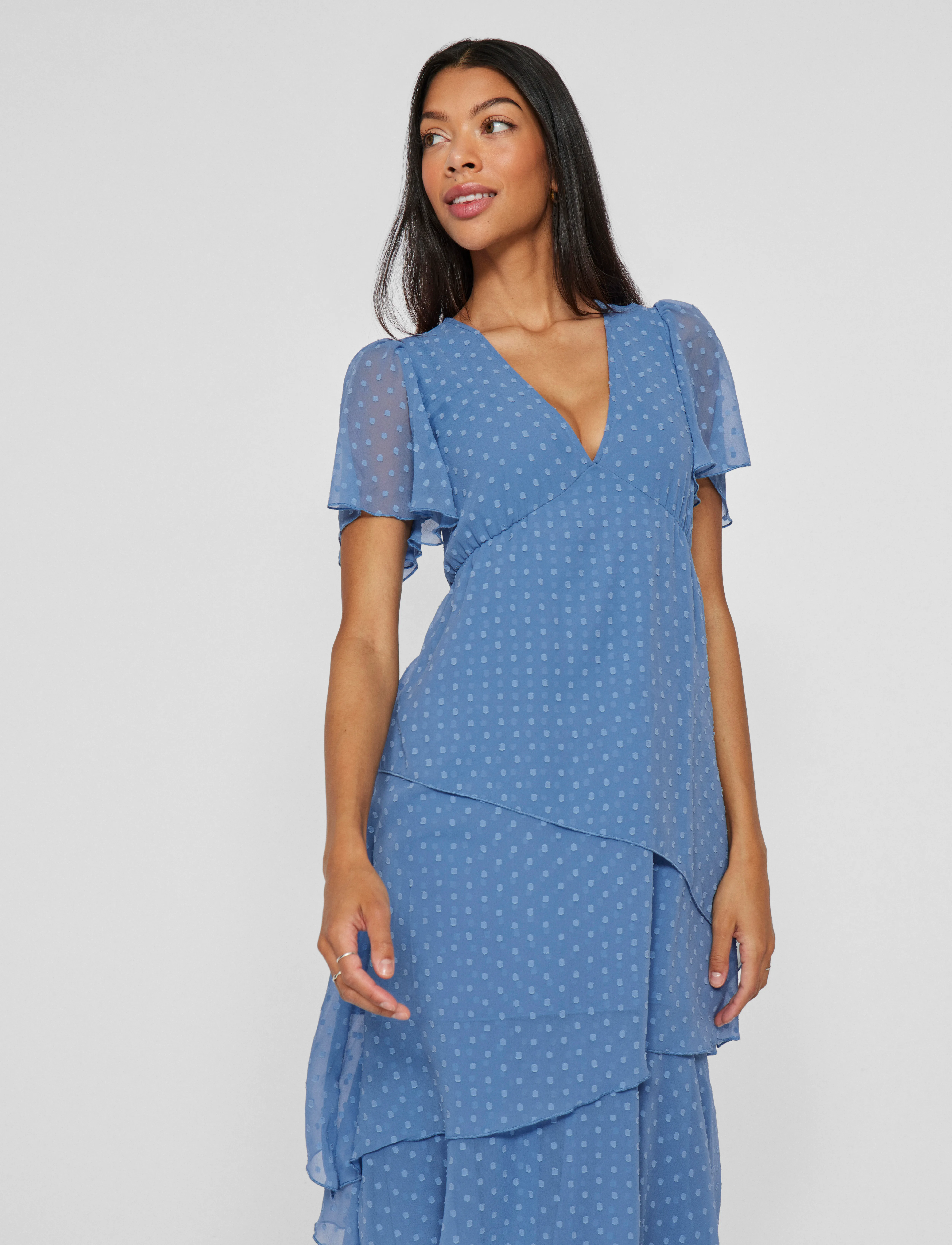 Vila - VIDOBBY S/S ANKEL LAYER DRESS/DC/KA - sommerkleider - coronet blue - 4