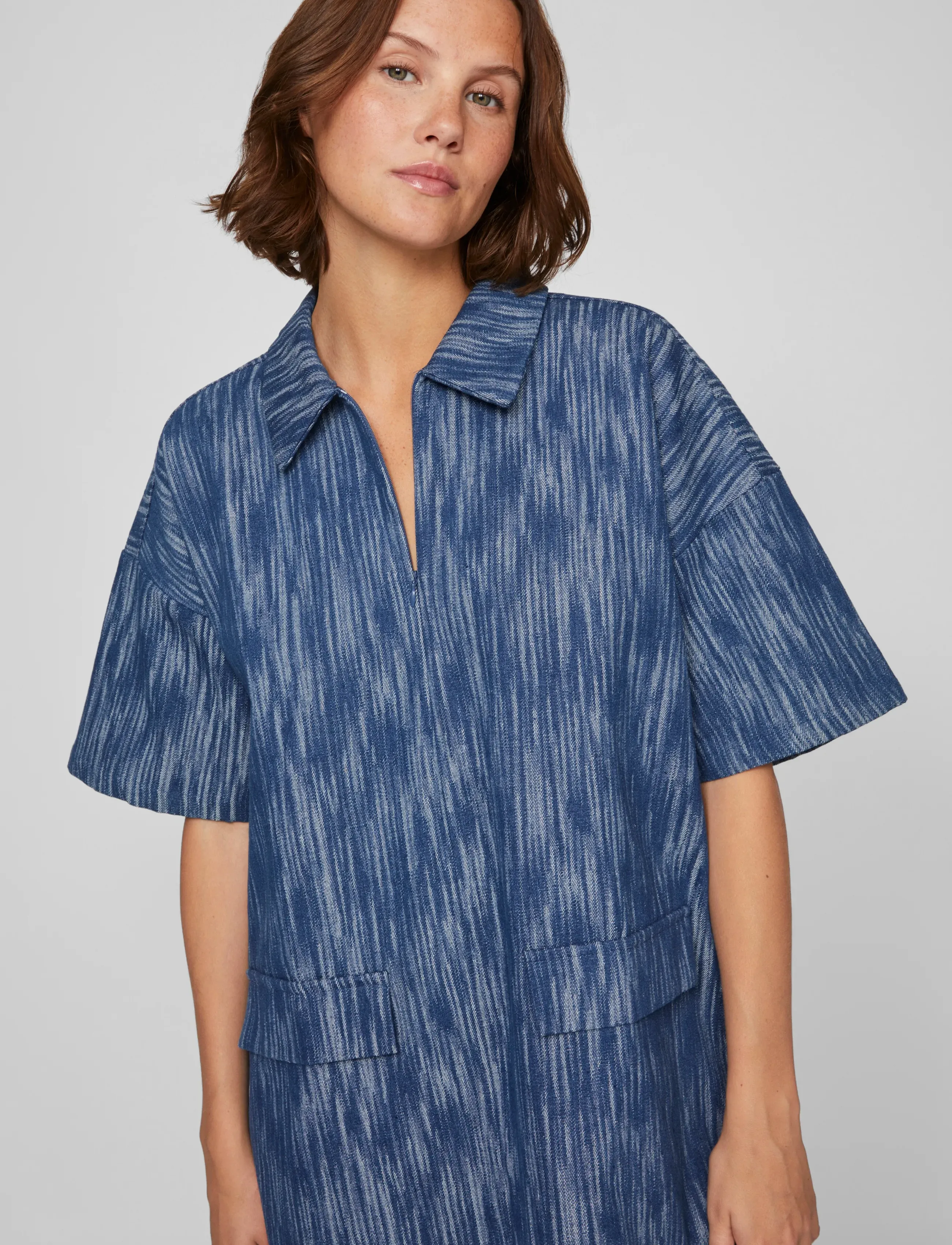 Vila - VIKUBRA 2/4 DEMIM DRESS - teksakleidid - medium blue denim - 5