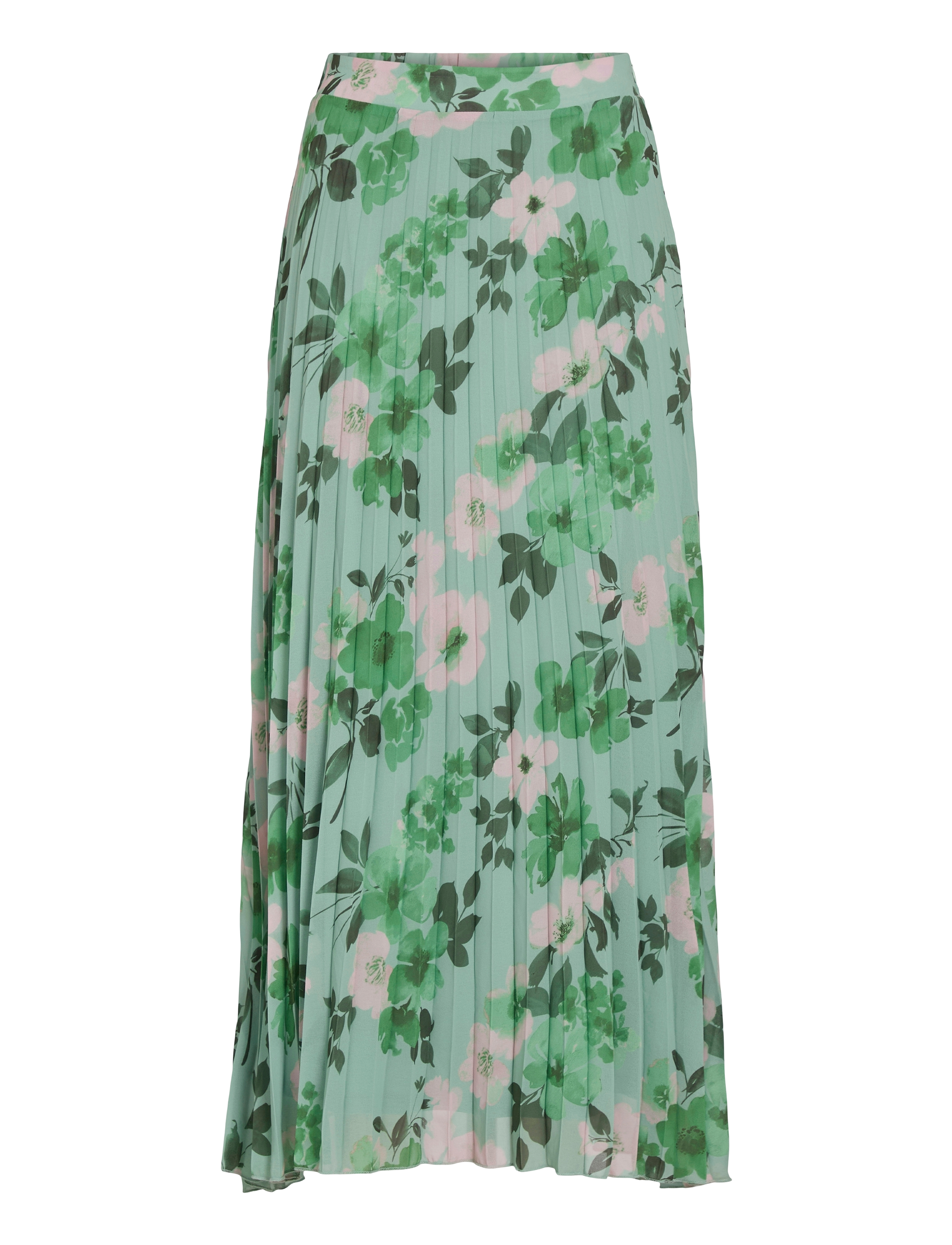 Vila VIVILDA HW ANKLE SKIRT/DC/KA - Faltenröcke - SILT GREEN / green