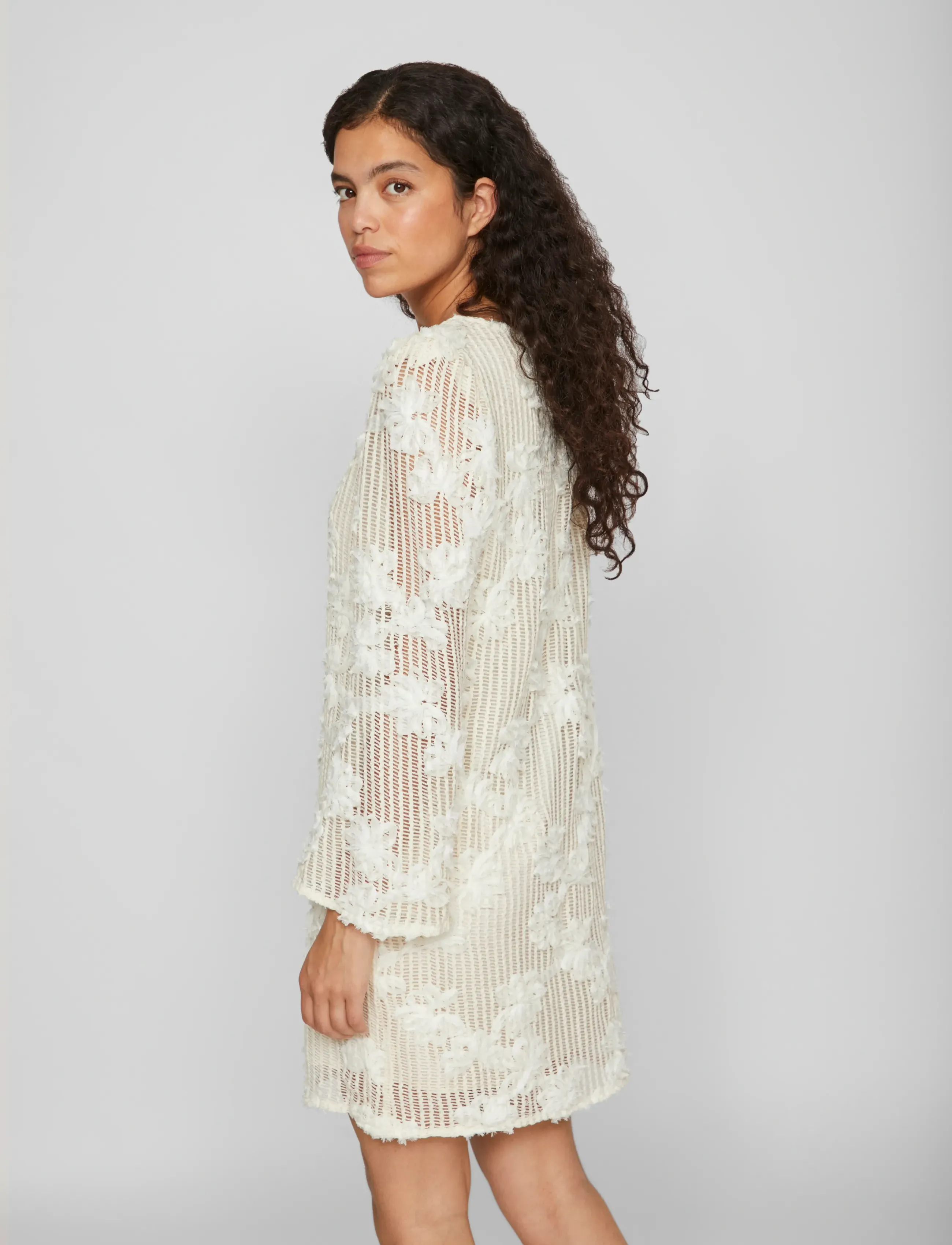 Vila - VILARAS L/S DRESS - konfirmatsioon - birch - 3