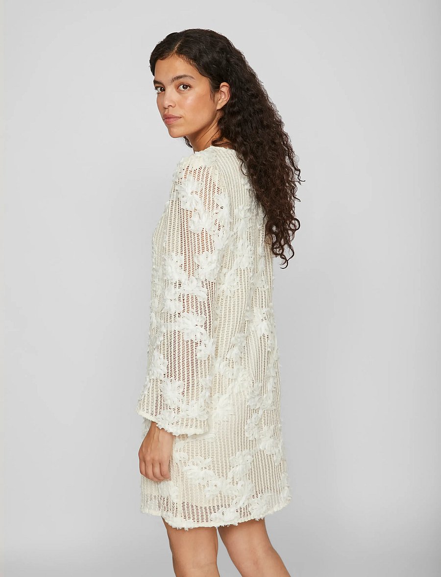 Vila - VILARAS L/S DRESS - confirmation - birch - 3