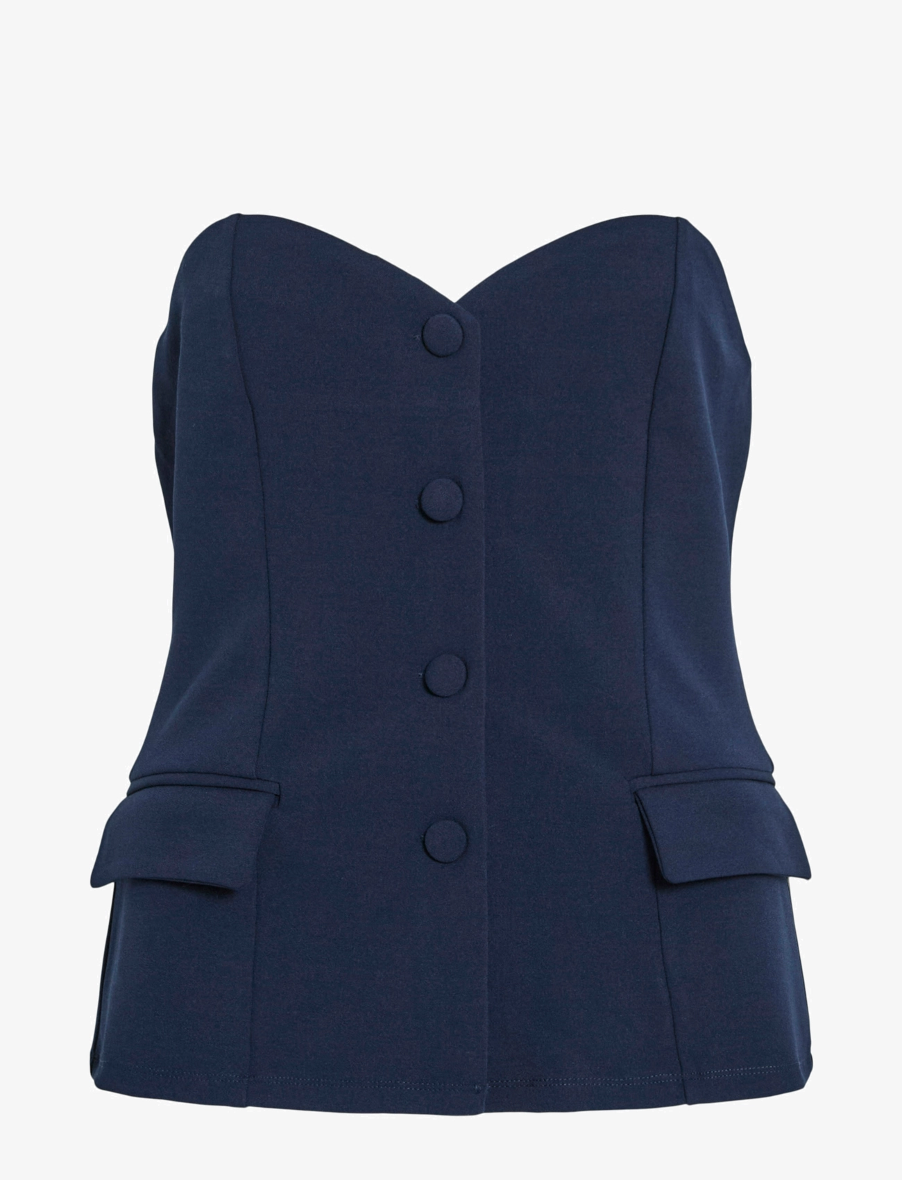 VILA Viperis Bandeau Oberteil/Dc/Ka Navy - XL - Damen