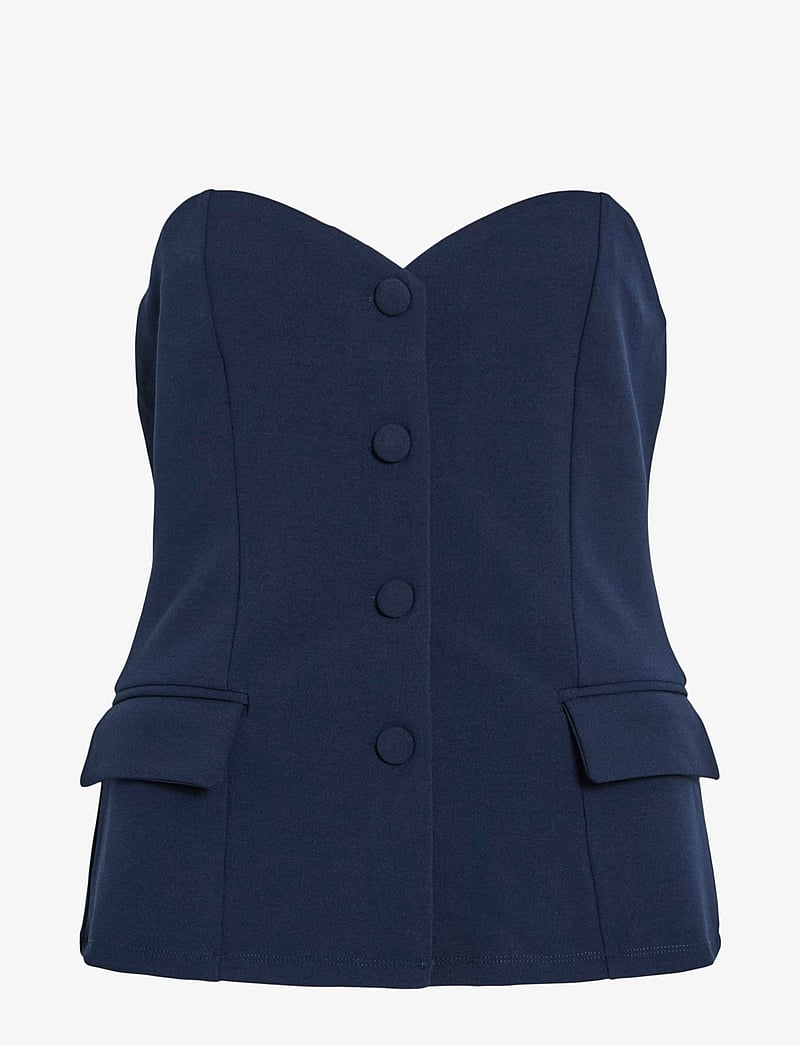 Vila - VIPERIS BANDEAU TOP/DC/KA - hihattomat topit - navy blazer - 0