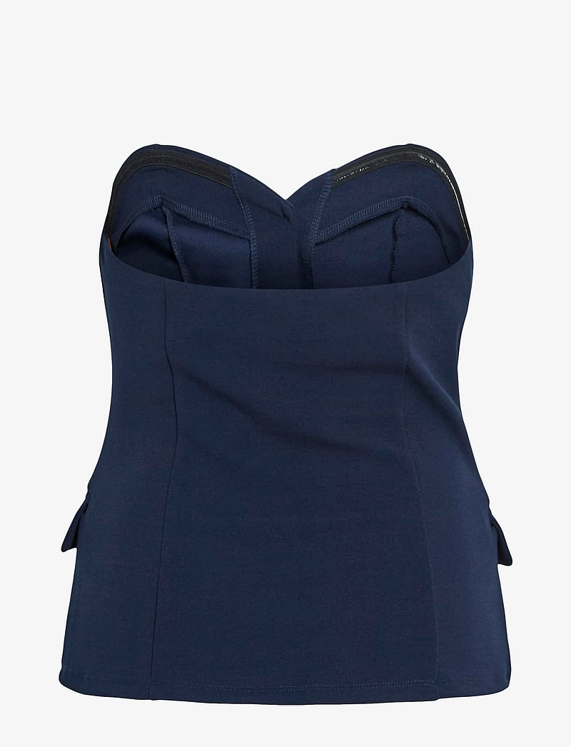 Vila - VIPERIS BANDEAU TOP/DC/KA - hihattomat topit - navy blazer - 1