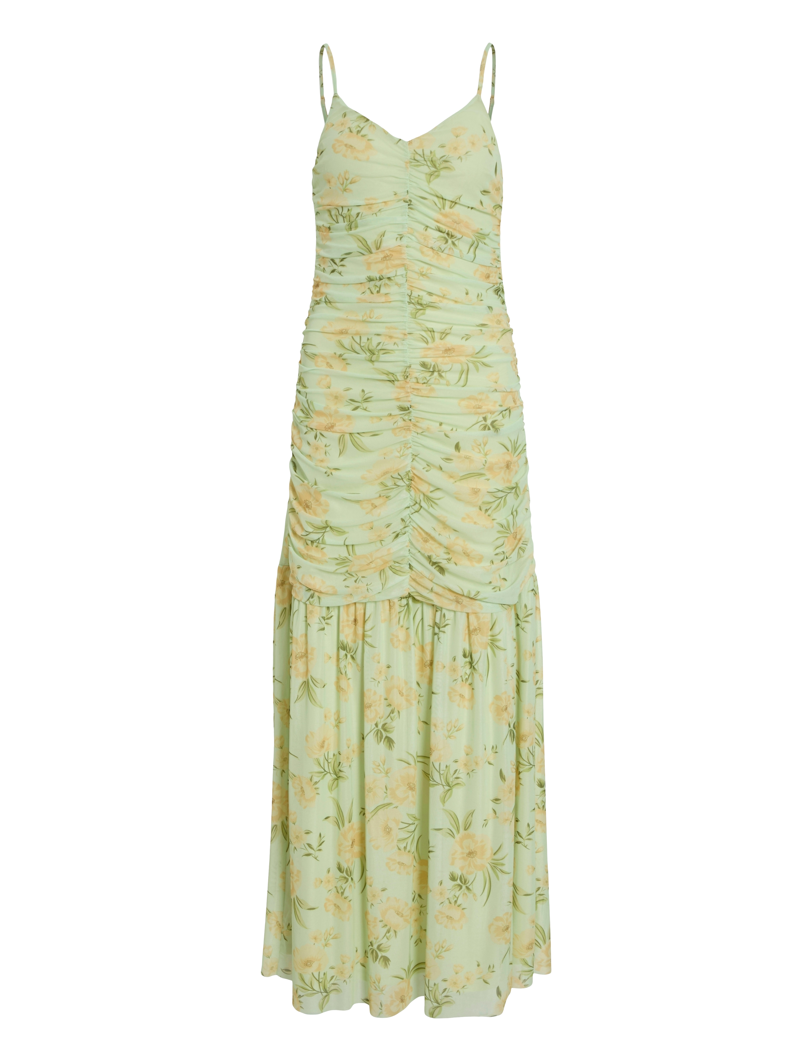 Vila Viuma Mesh Strap Maxi Dress/Dc/Ka, XL, Dresses, Grün - Dress, Frauen