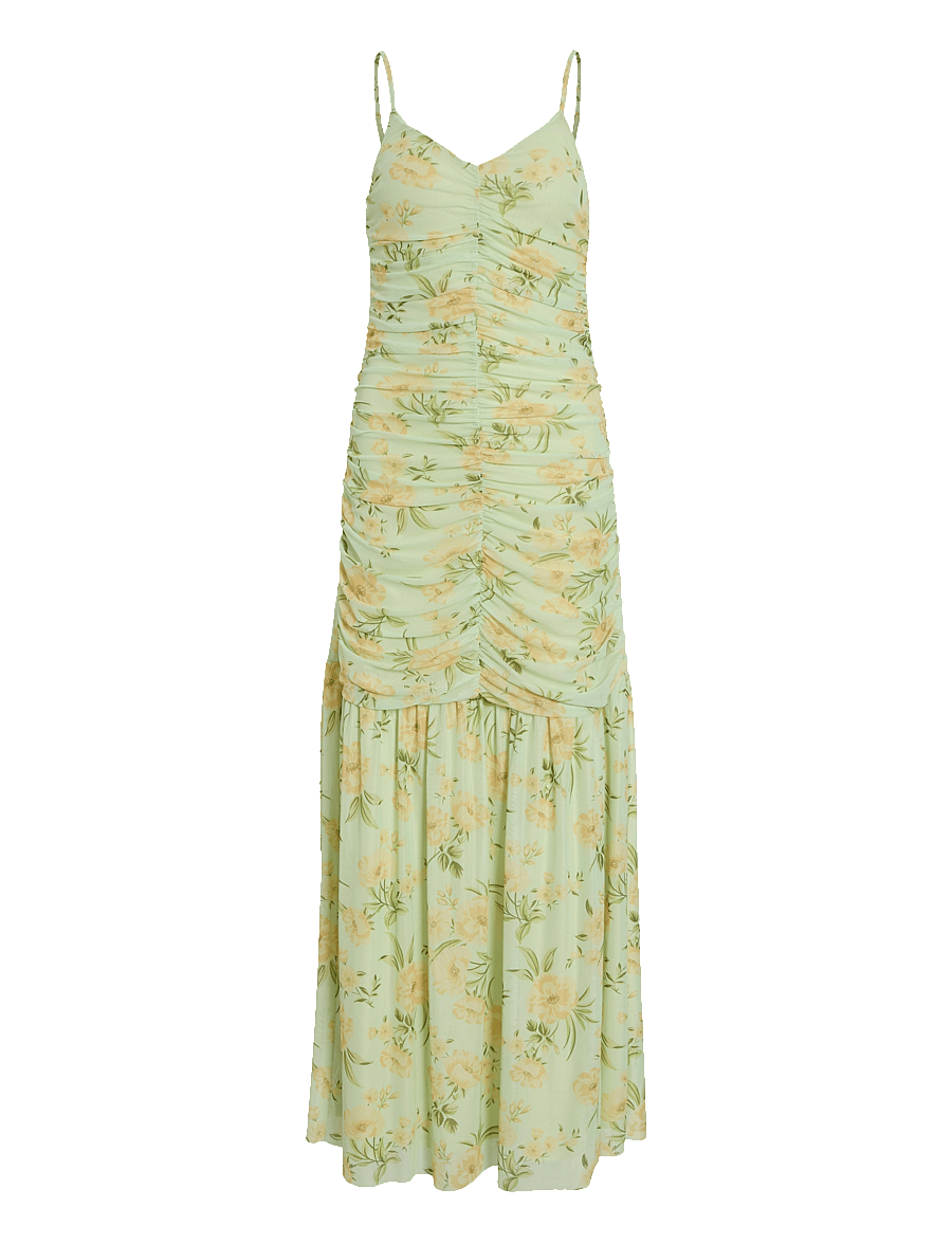 Vila - VIUMA MESH STRAP MAXI DRESS/DC/KA - suvekleidid - margarita - 0