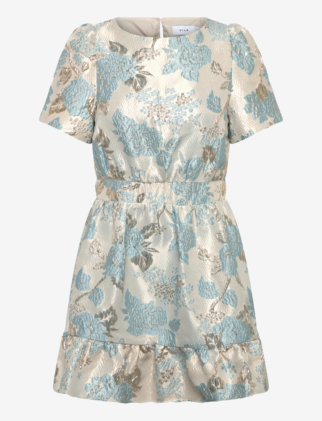 Vila - VIOTHEA O-NECK L/S SHORT DRESS/DC/LN - konfirmation - snow white - 0