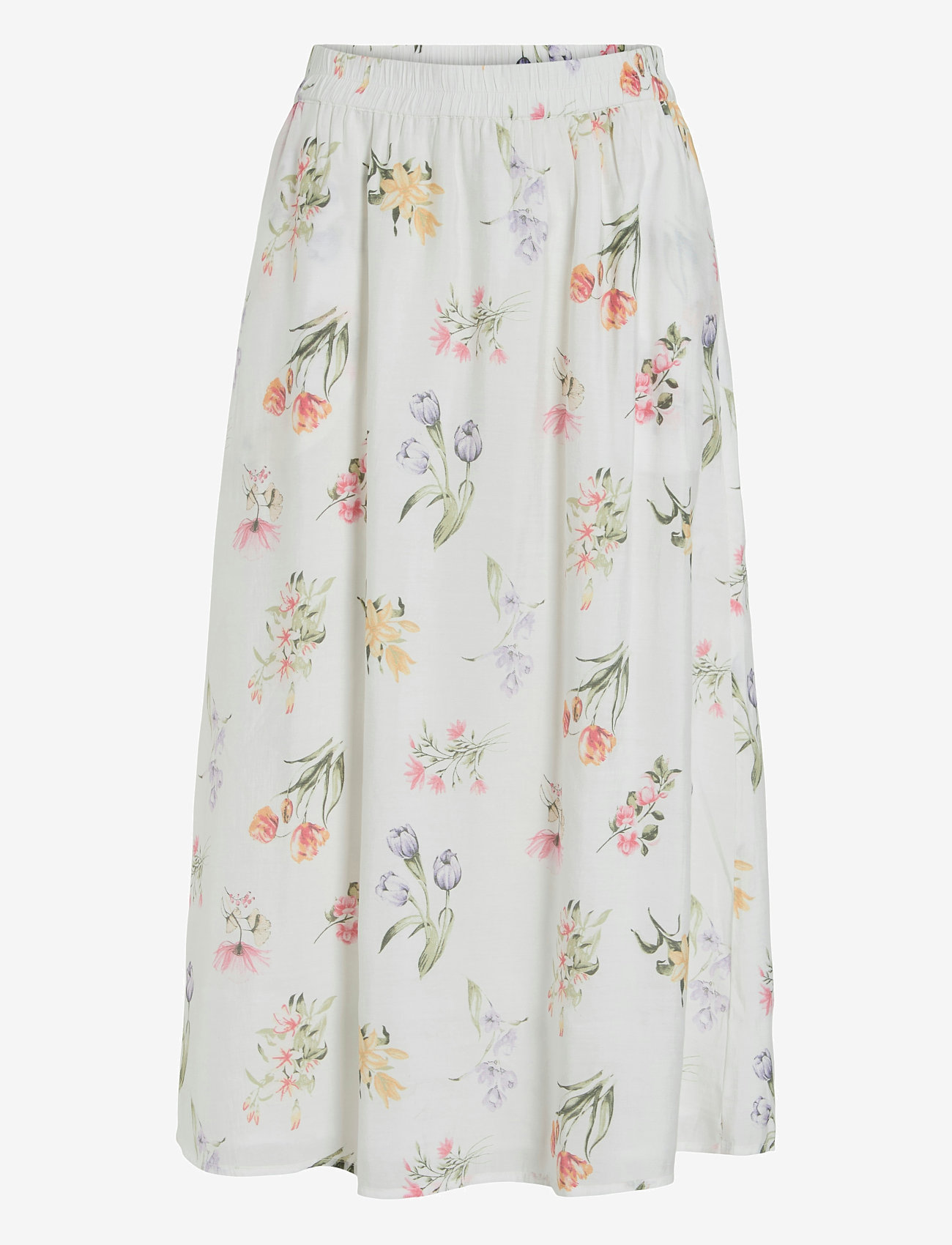 Vila - VIEDNANA FIR MIDI SKIRT/LN - midi-röcke - snow white - 0