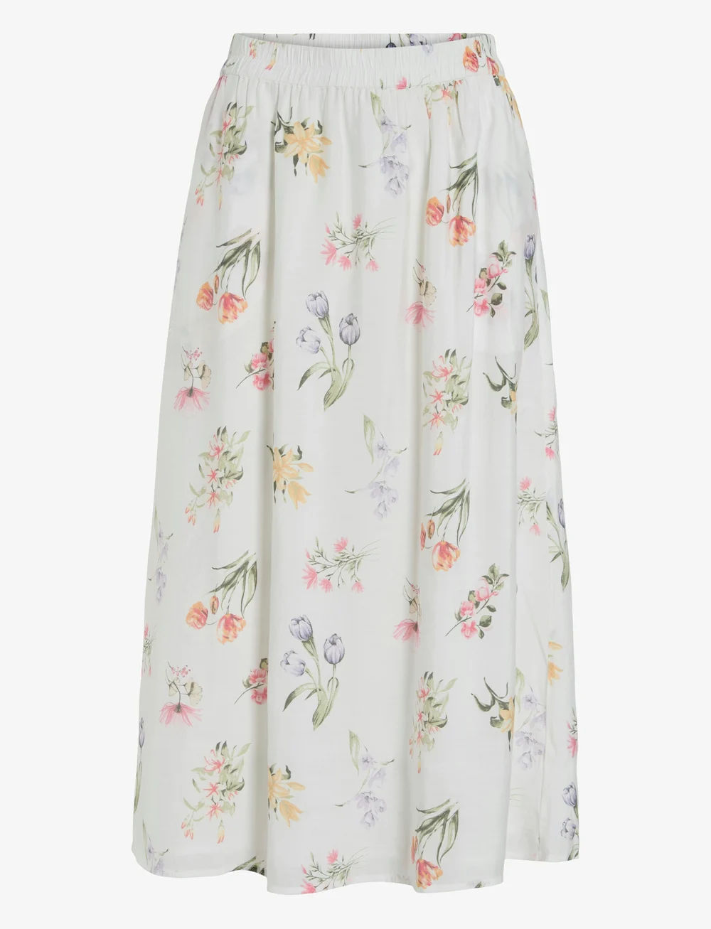 Vila - VIEDNANA FIR MIDI SKIRT/LN - midi-röcke - snow white - 0