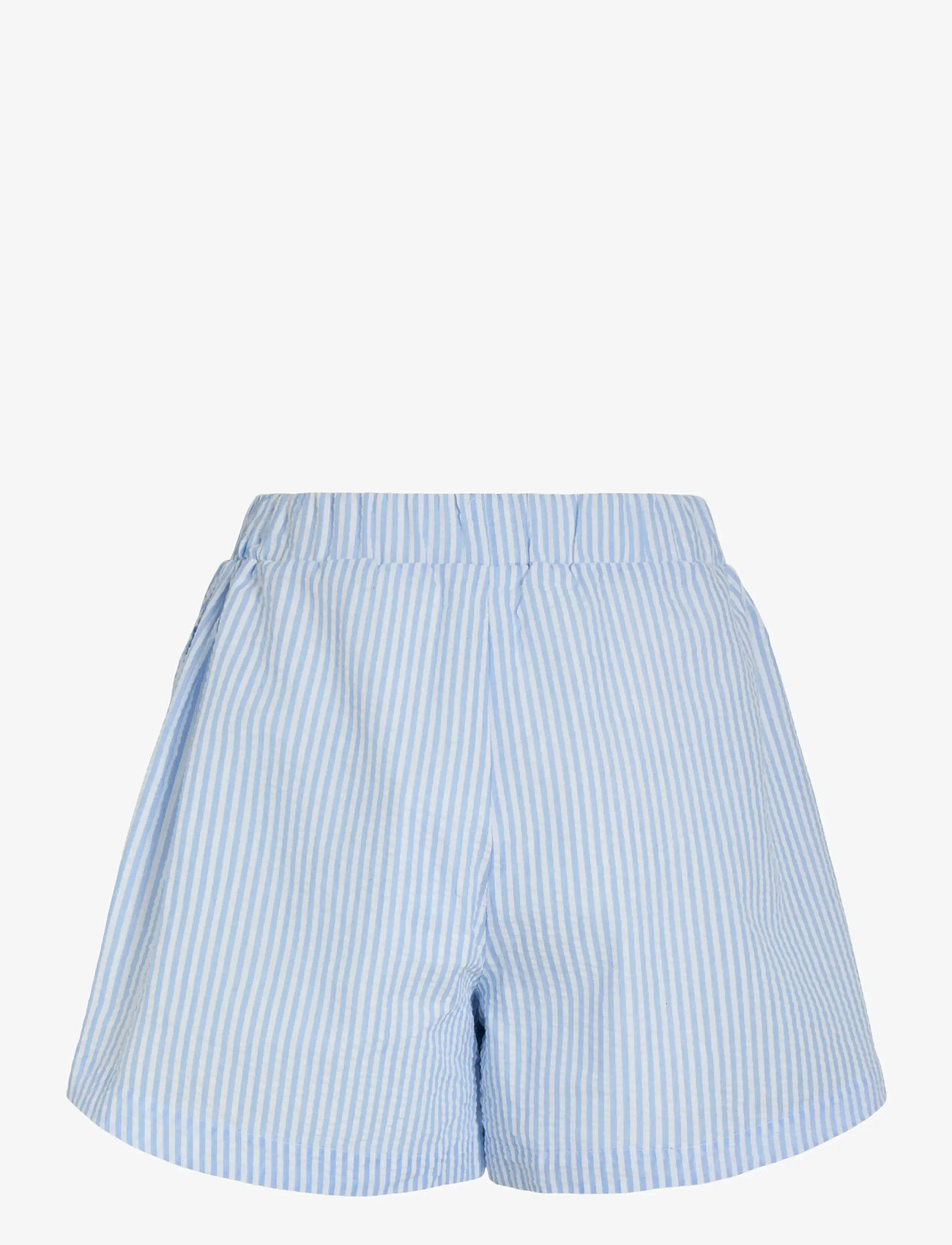 Vila - VICORALINA STRIPE LOOSE SHORTS/LN - lühikesed vabaajapüksid - snow white - 1