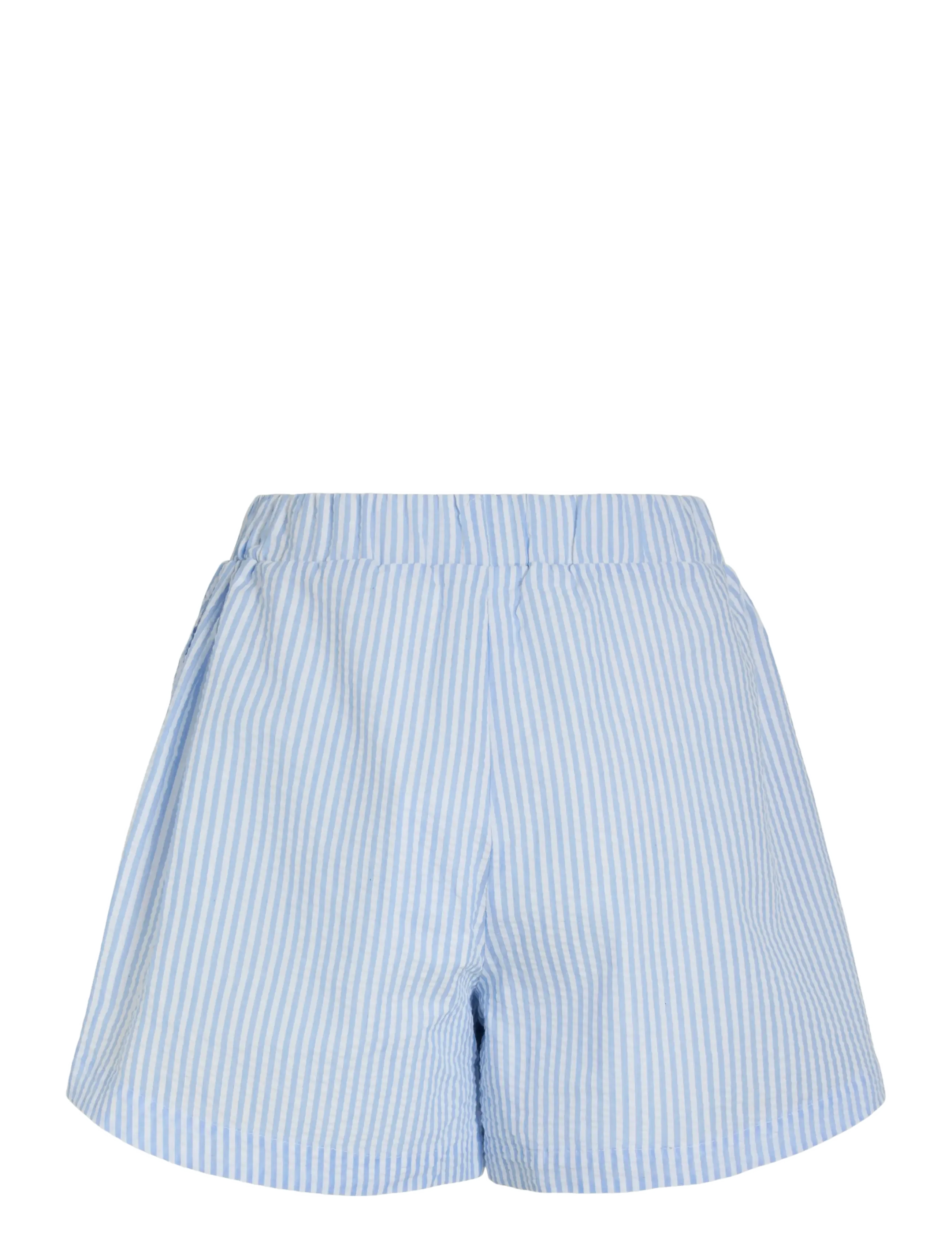 Vila - VICORALINA STRIPE LOOSE SHORTS/LN - casual shorts - snow white - 2