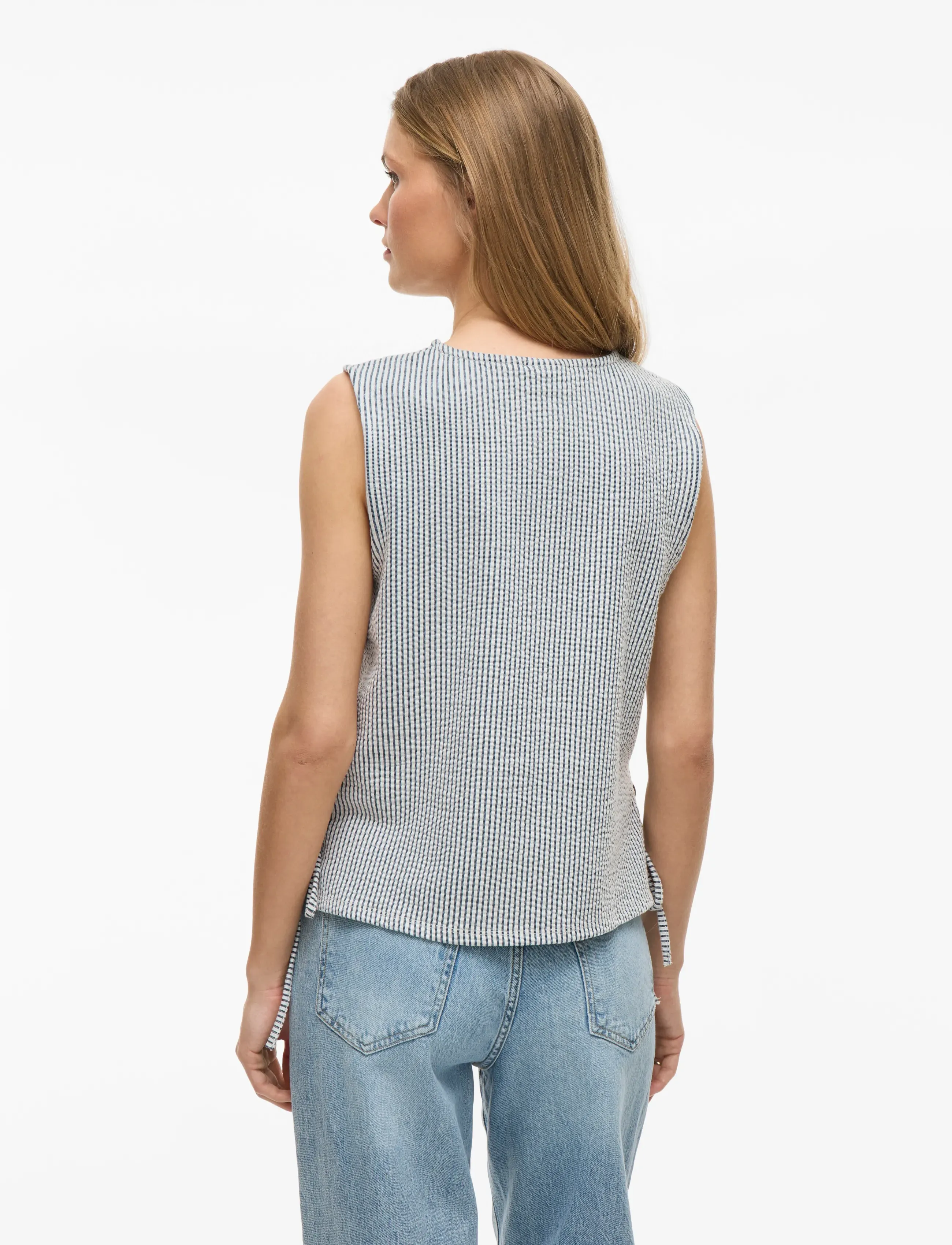 Vila - VISTRIPLO TIE S/L TOP - Ärmlösa blusar - black beauty - 2