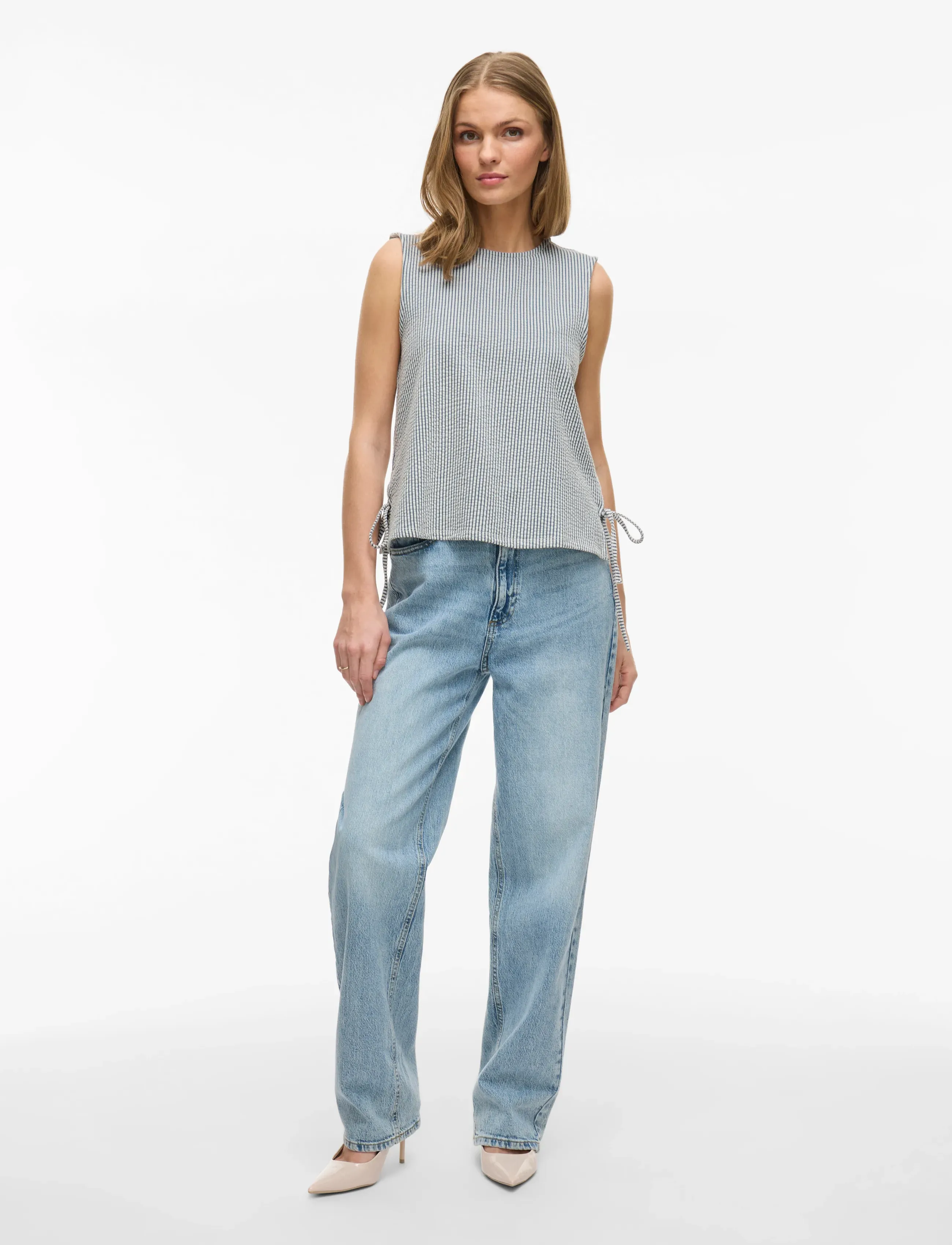 Vila - VISTRIPLO TIE S/L TOP - Ärmlösa blusar - black beauty - 3