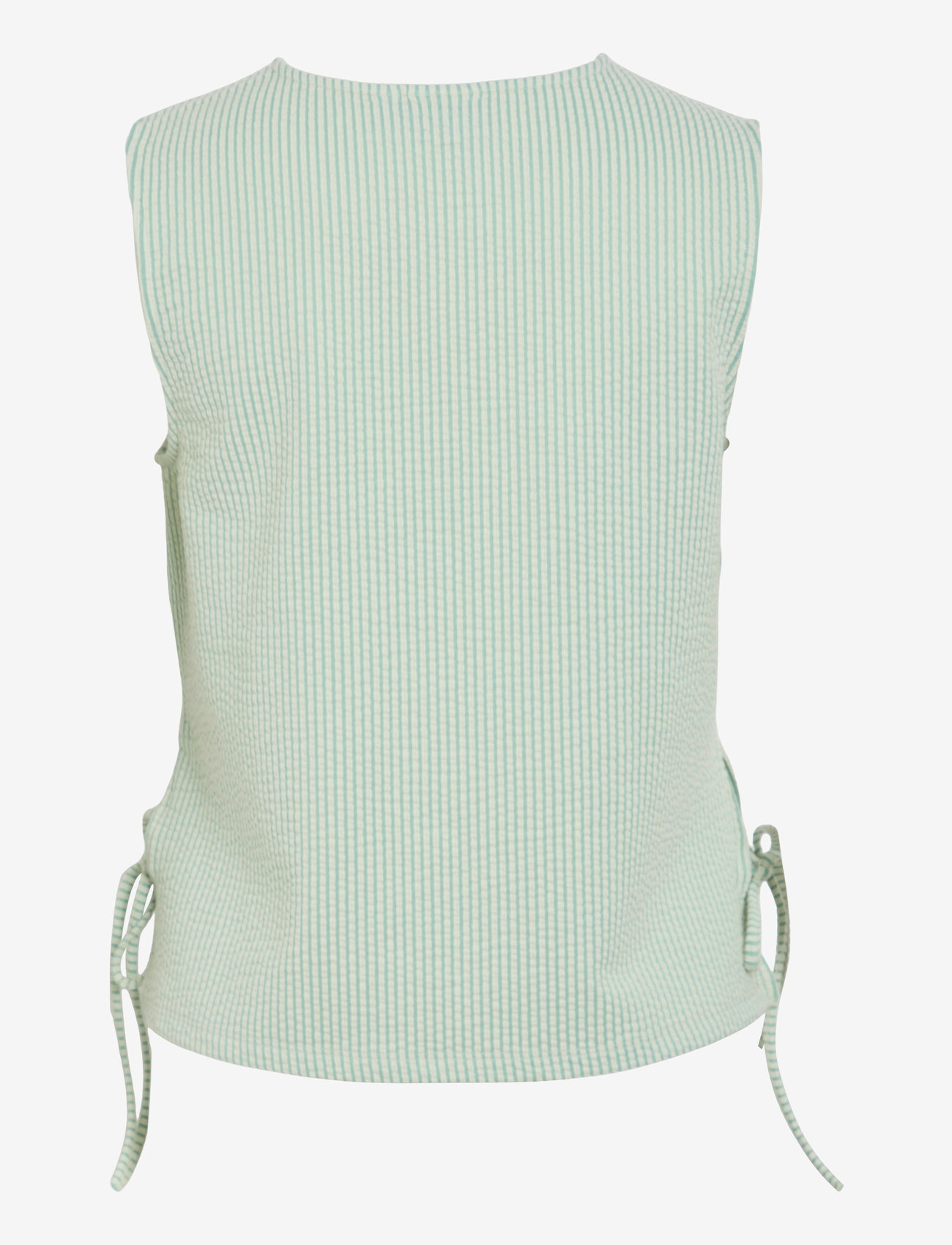 Vila - VISTRIPLO TIE S/L TOP - varrukateta pluusid - silt green - 2