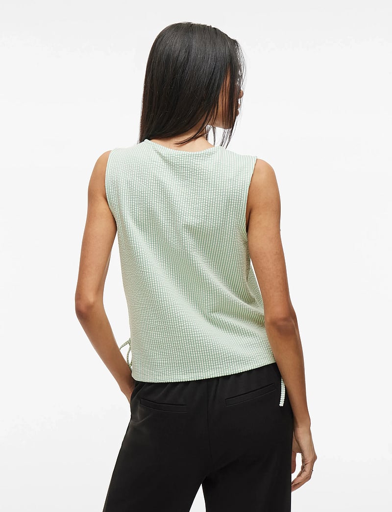 Vila - VISTRIPLO TIE S/L TOP - varrukateta pluusid - silt green - 3
