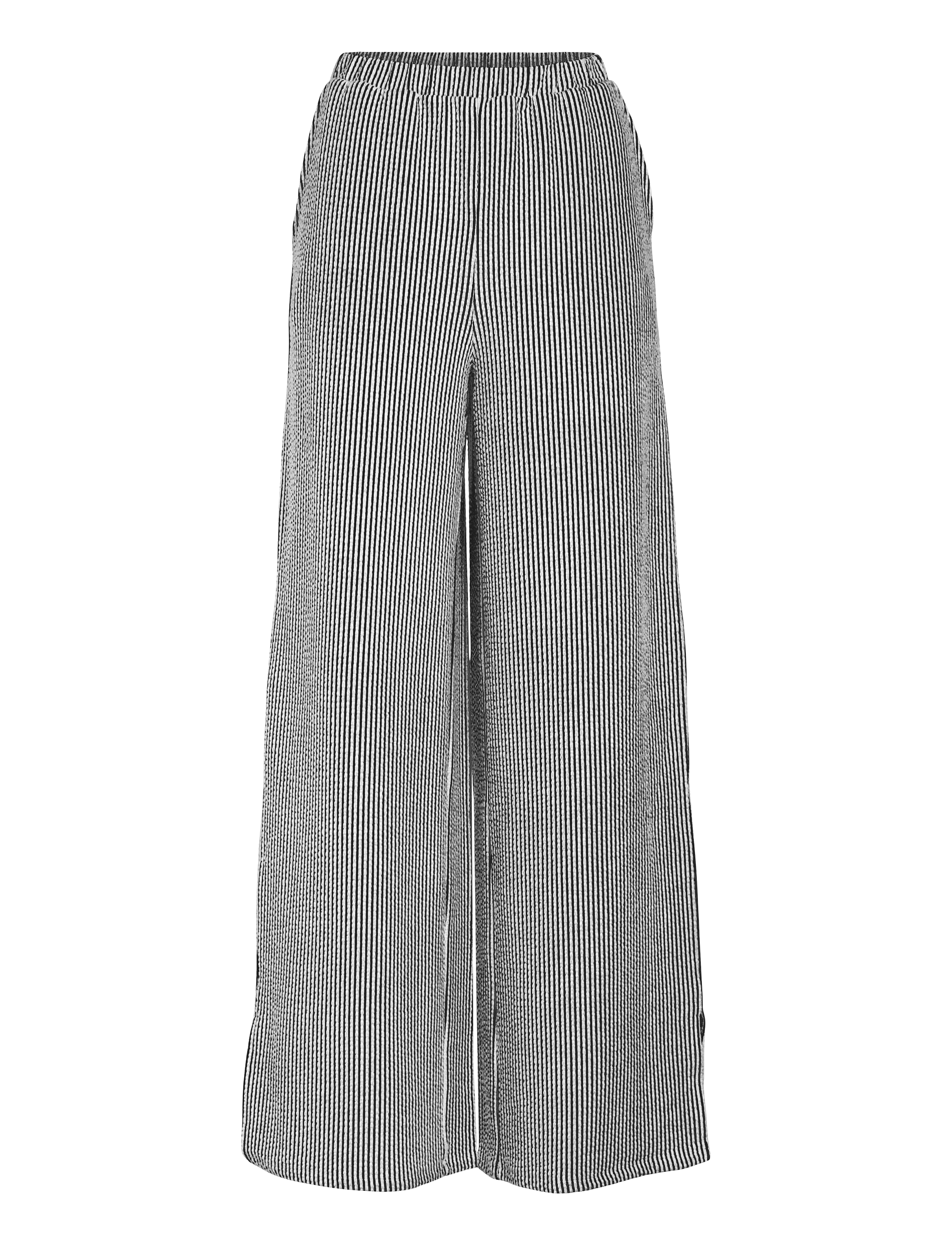 Vila - VISTRIPLO HW WIDE PANTS - black beauty - 1