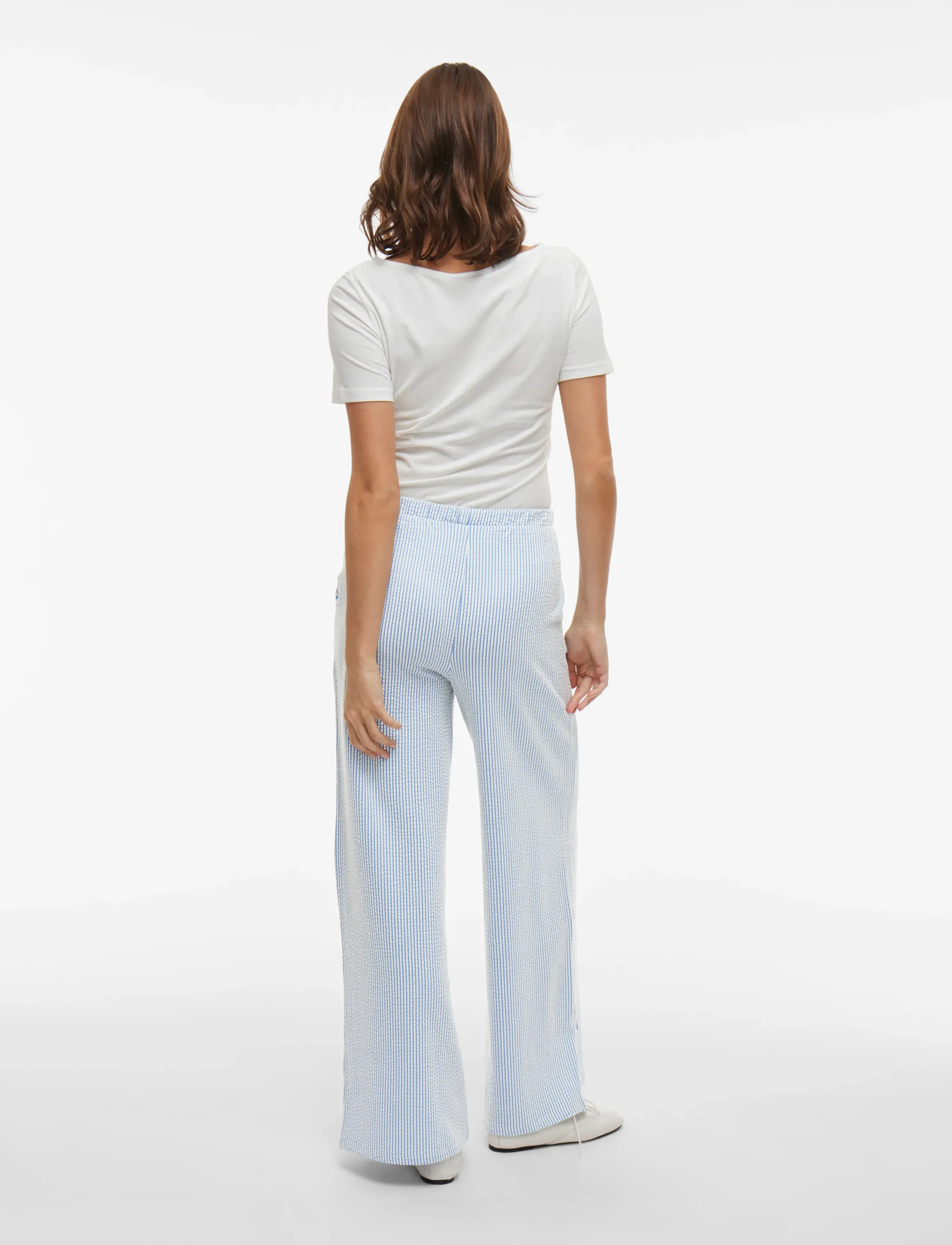 Vila - VISTRIPLO HW WIDE PANTS - regatta - 3