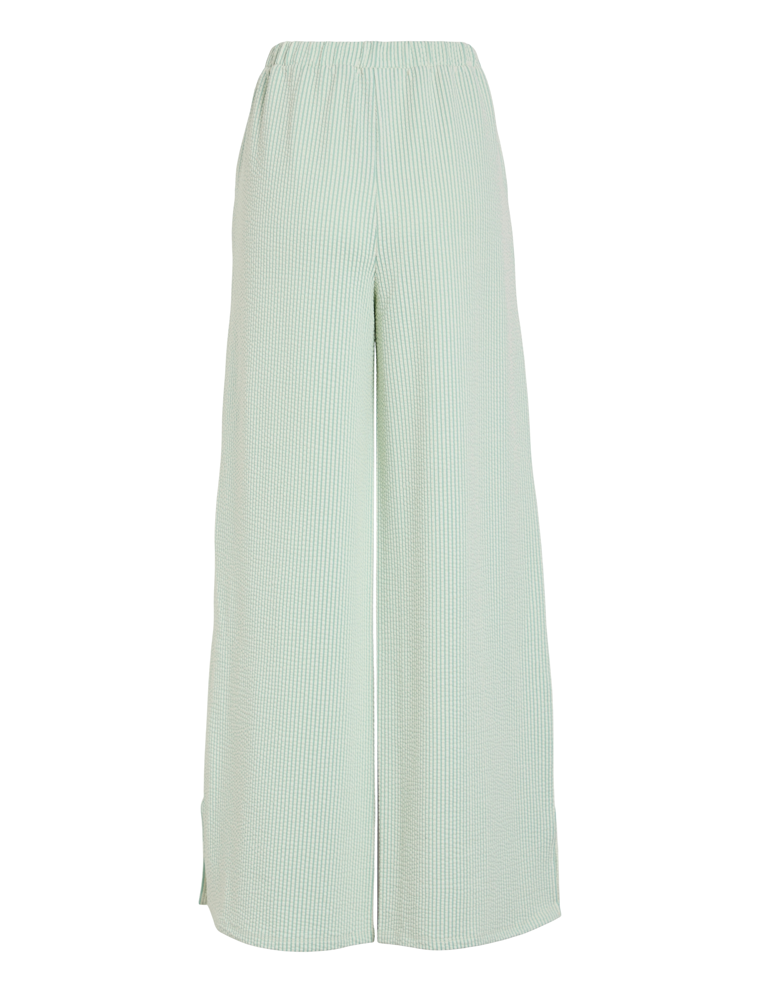 Vila - VISTRIPLO HW WIDE PANTS - laia säärega püksid - silt green - 2