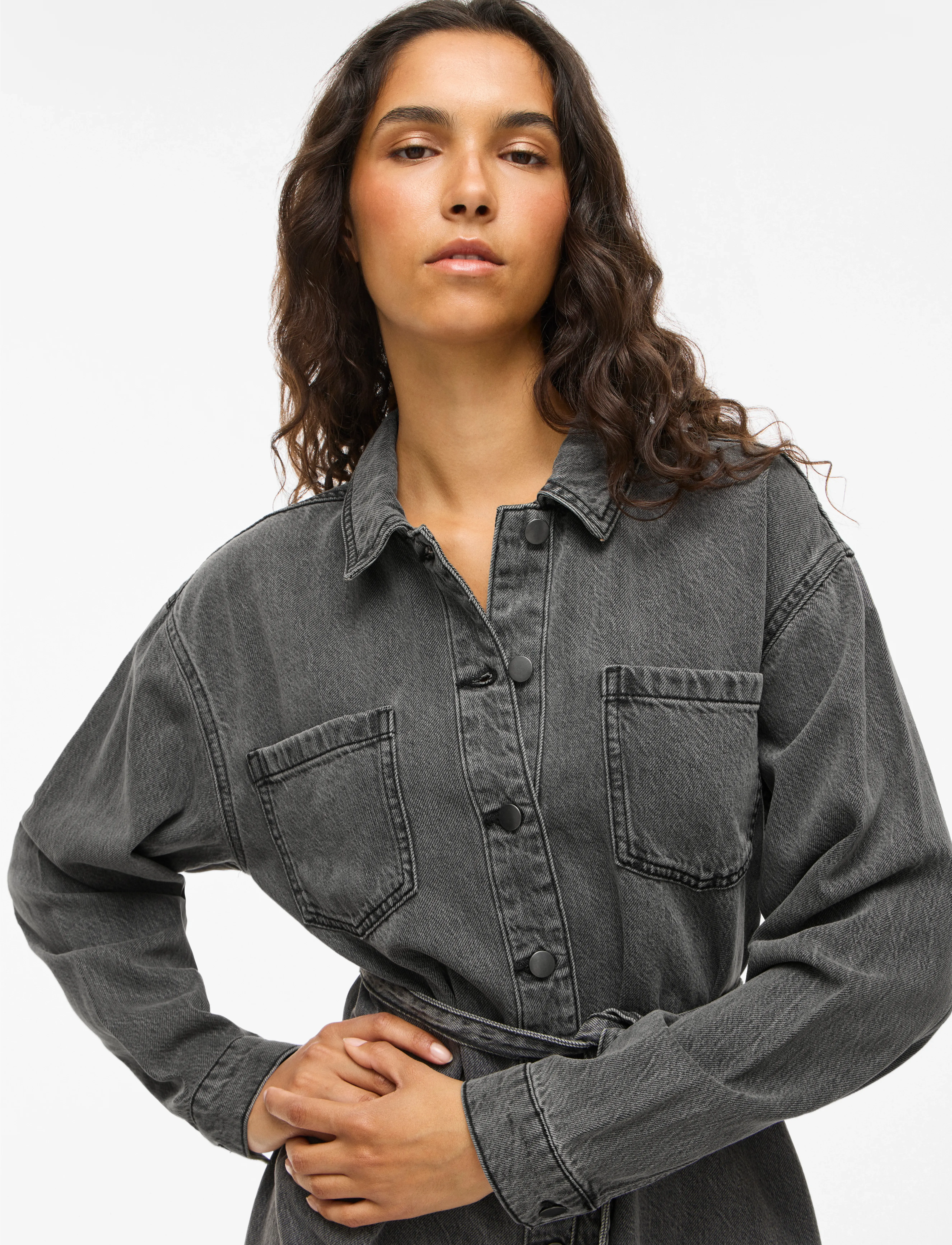 VILA Vikiki L/S Denim Shirt Dress Dgd skjortklänningar dam – bild 5