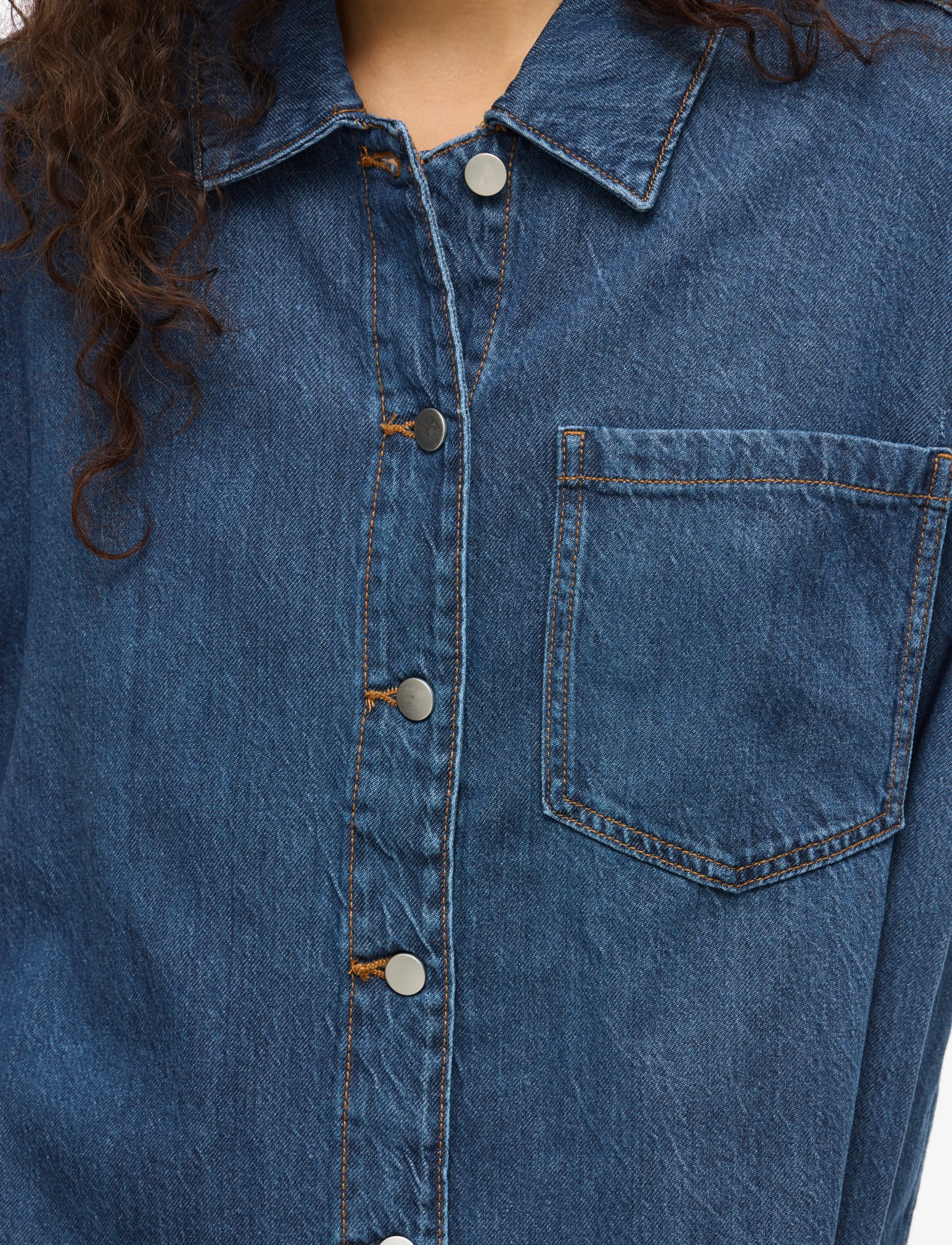 Vila - VIKIKI L/S DENIM SHIRT MBD - jeanshemden - medium blue denim - 5