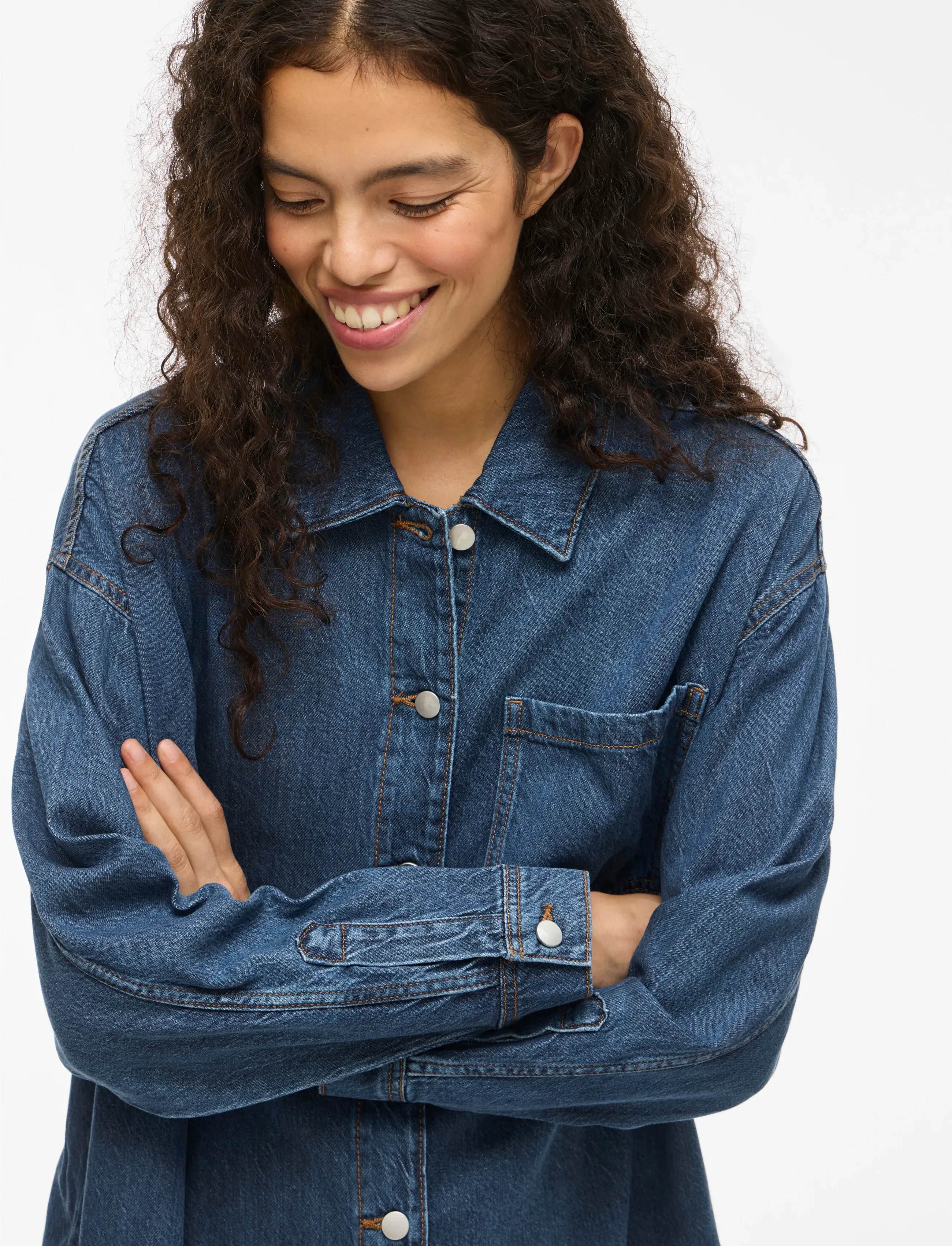 VILA Vikiki L/S Denim Shirt Mbd skjortor dam – bild 6