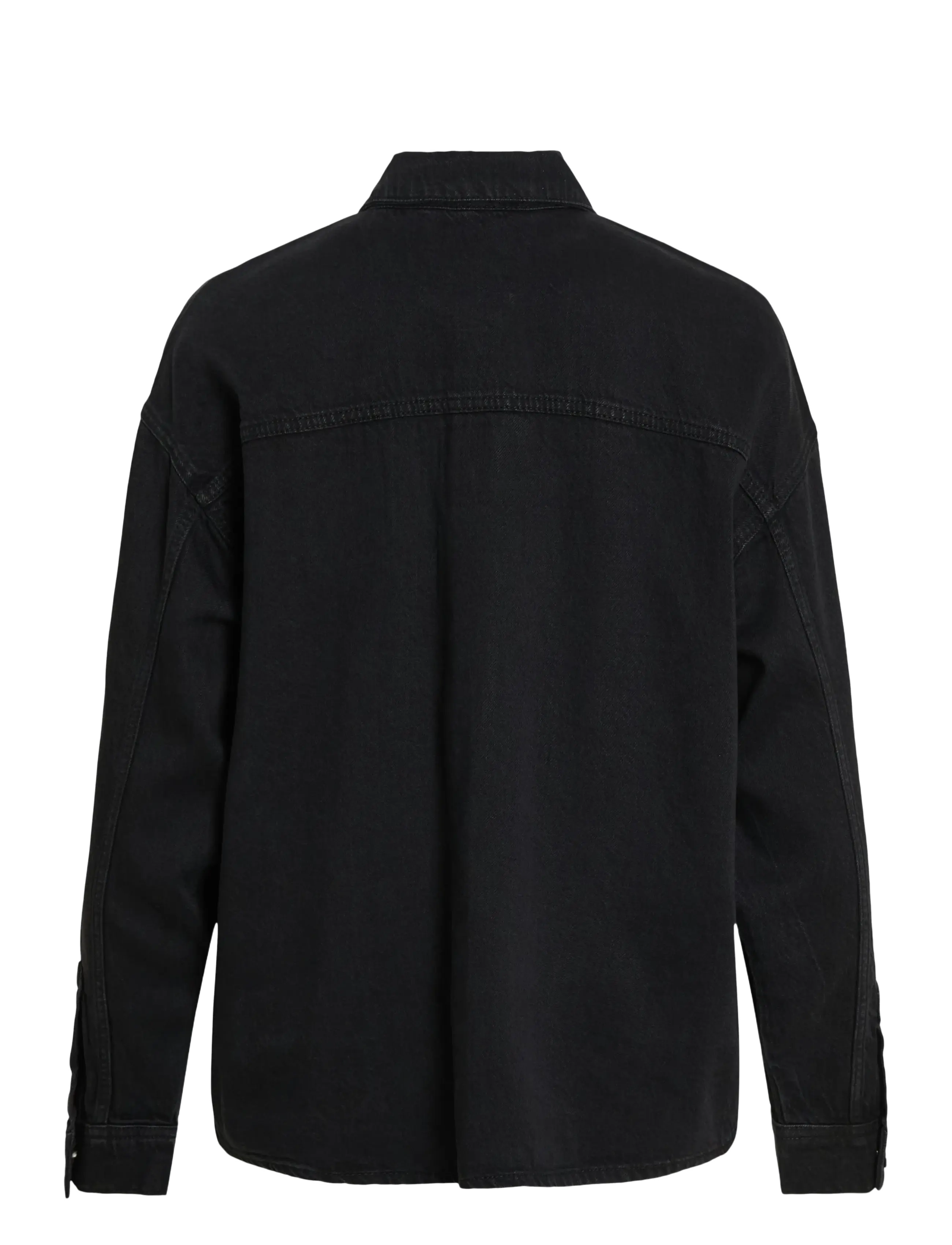 Vila - VIKIKI L/S DENIM SHIRT BLK - farkkupaidat - black denim - 1