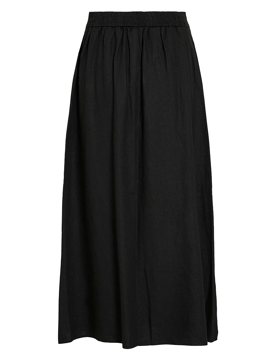 Vila - VIJOLANDA ANKLE SKIRT - midi-röcke - black - 2