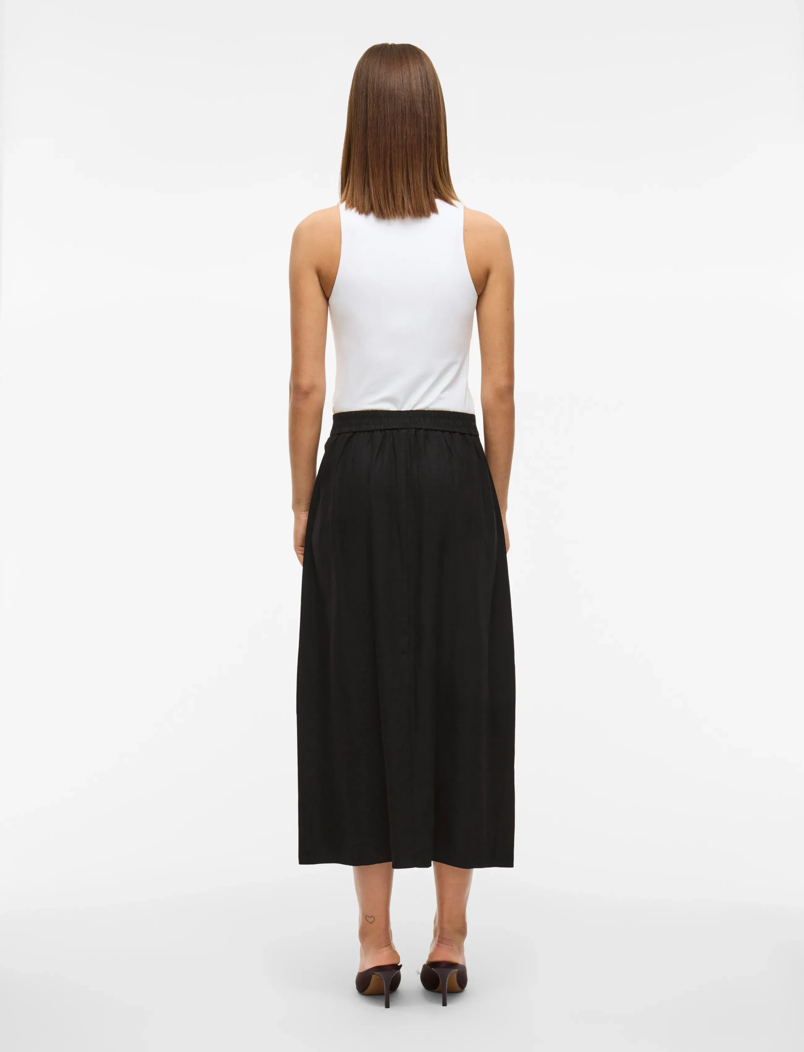Vila - VIJOLANDA ANKLE SKIRT - midi kjolar - black - 3