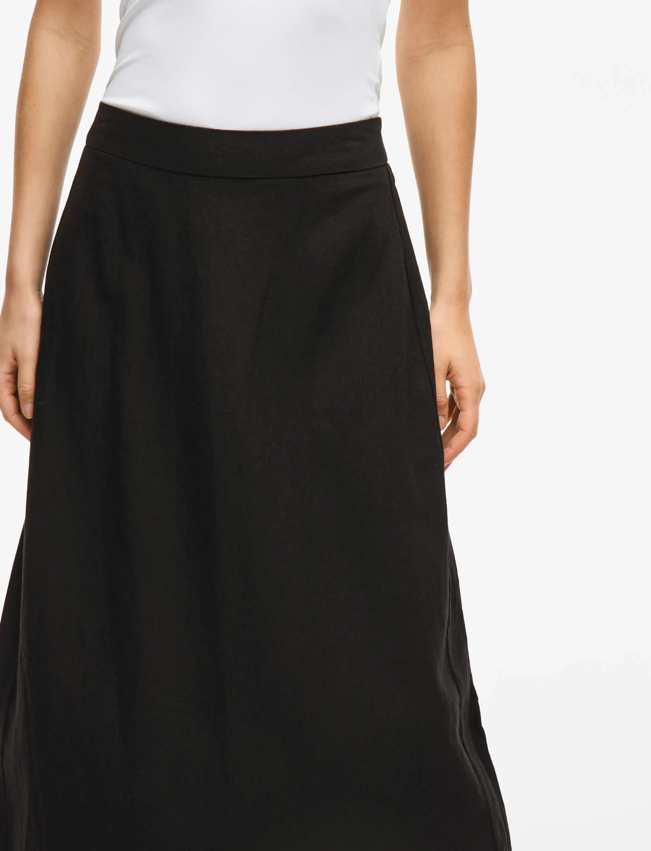 Vila - VIJOLANDA ANKLE SKIRT - midi kjolar - black - 5