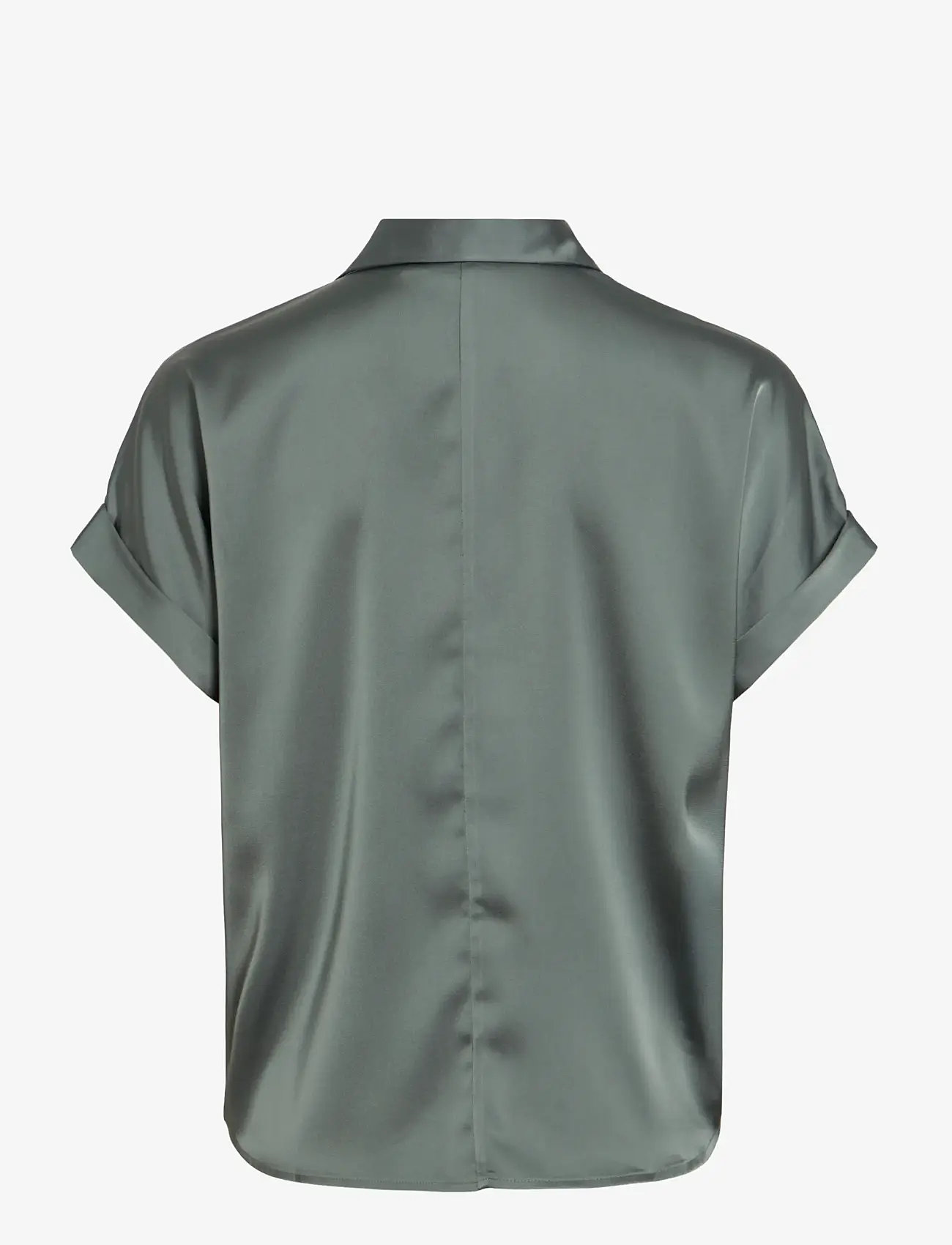Vila - VIENNA RAVENNA S/S TOP - NOOS - kortærmede skjorter - balsam green - 2