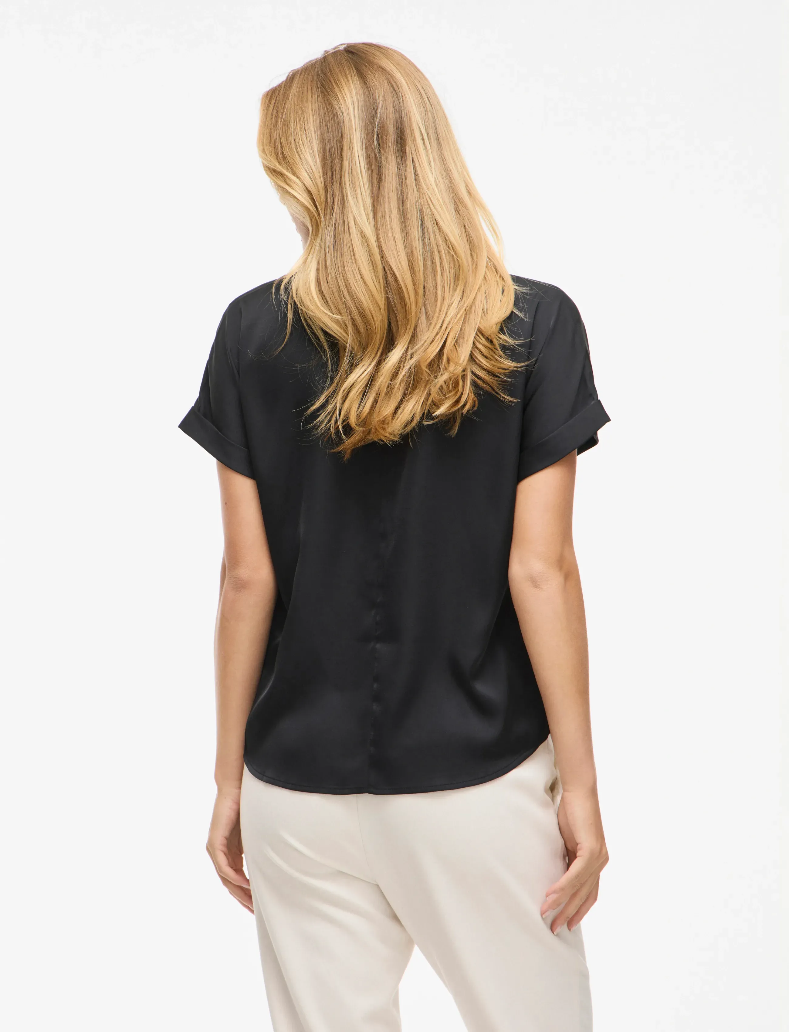 Vila - VIENNA RAVENNA S/S TOP - NOOS - chemises à manches courtes - black beauty - 3