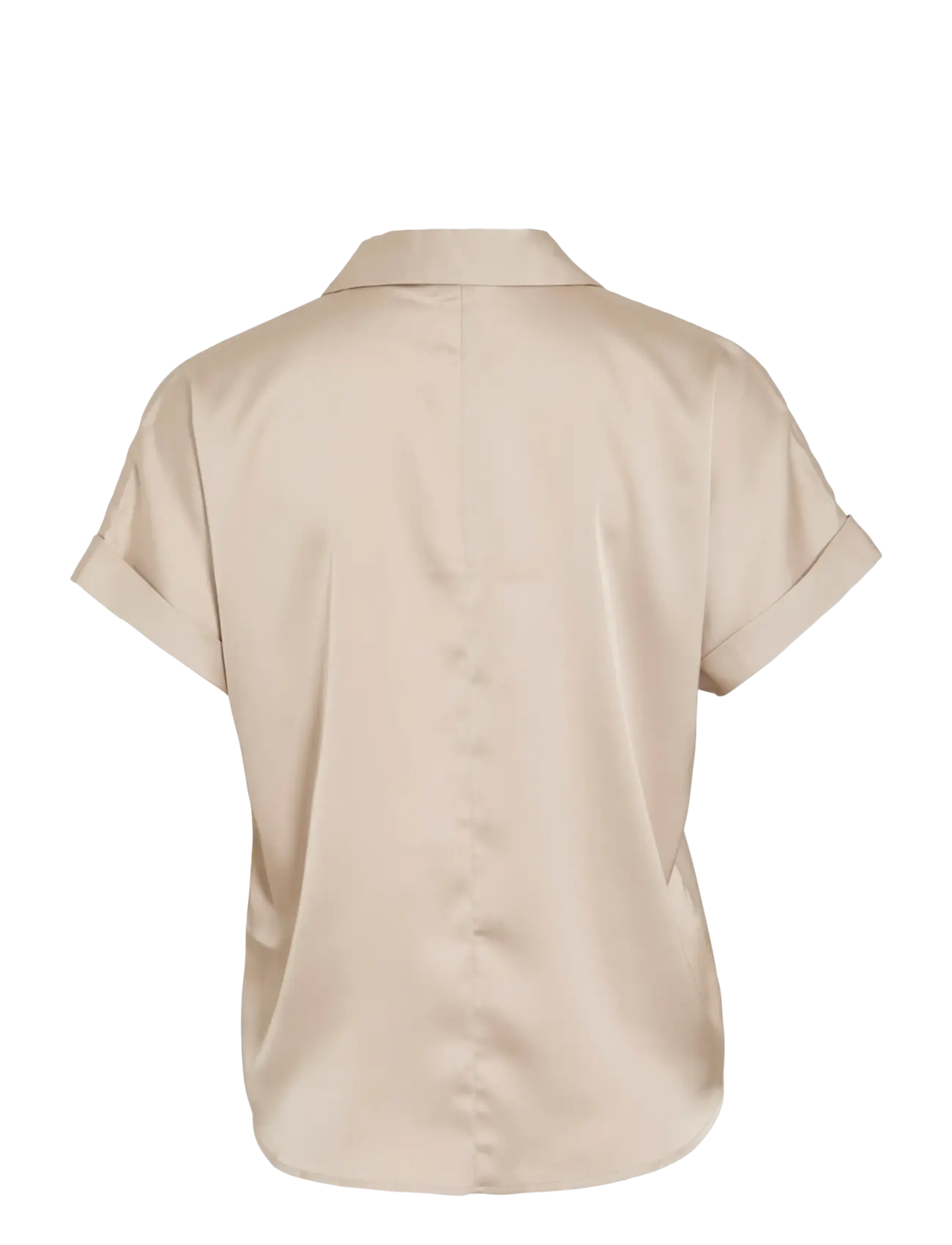 Vila - VIENNA RAVENNA S/S TOP - NOOS - kurzärmlige hemden - cement - 2