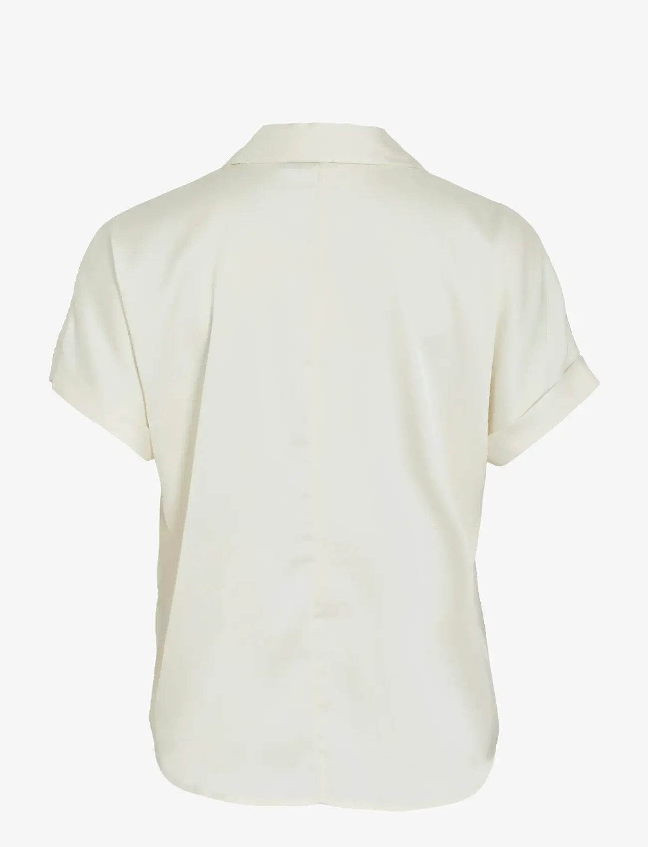Vila - VIENNA RAVENNA S/S TOP - NOOS - kortærmede skjorter - cloud dancer - 2