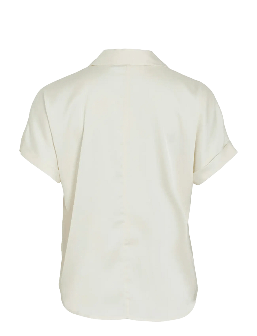 Vila - VIENNA RAVENNA S/S TOP - NOOS - kurzärmlige hemden - cloud dancer - 2