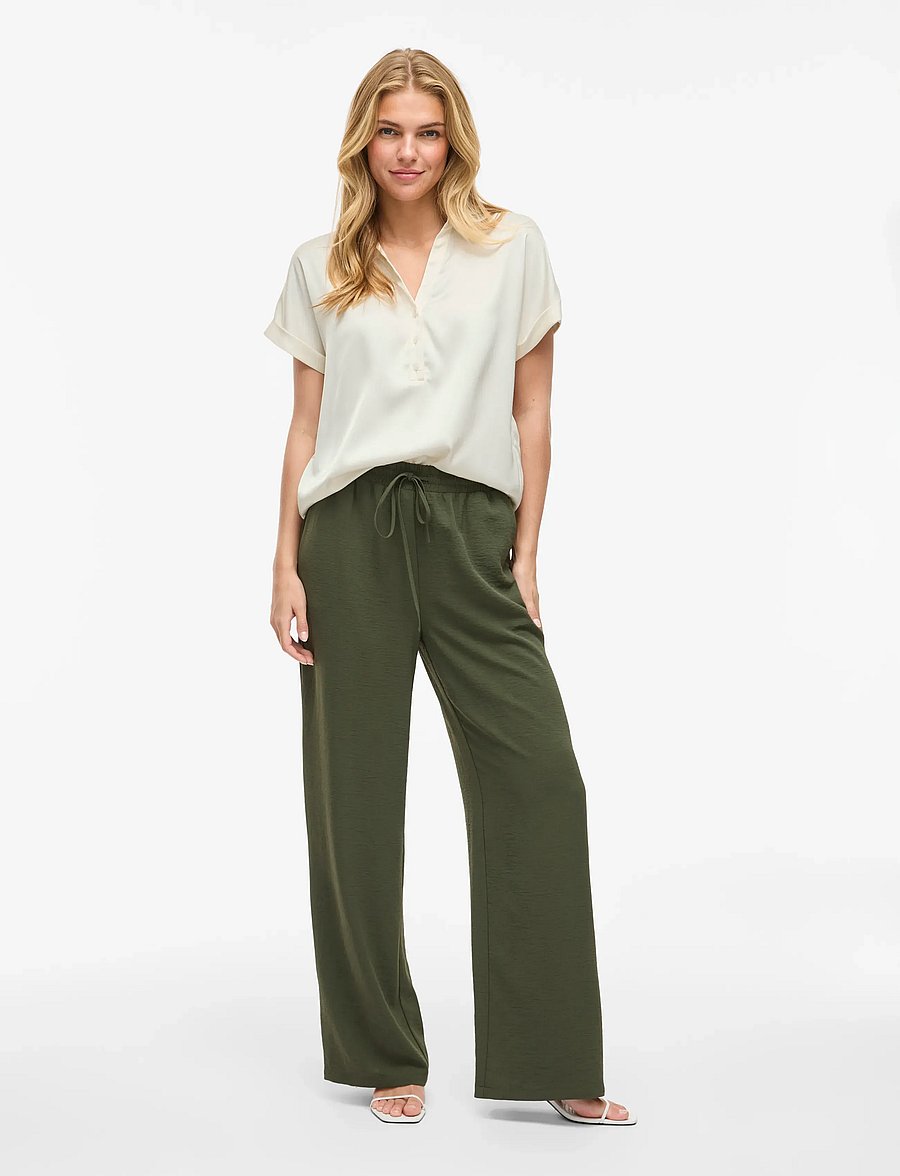 Vila - VIENNA RAVENNA S/S TOP - NOOS - kurzärmlige hemden - cloud dancer - 4
