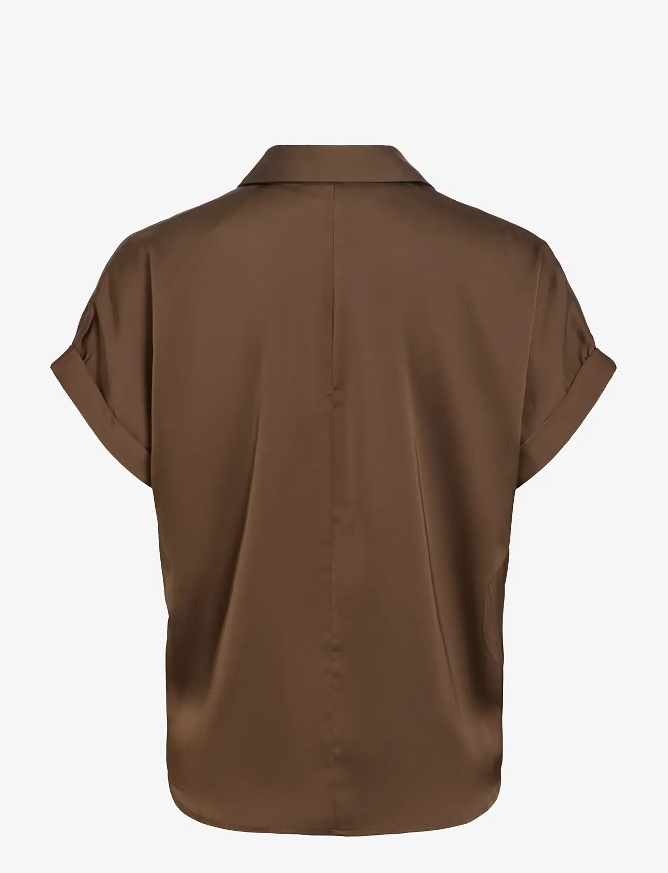 Vila - VIENNA RAVENNA S/S TOP - NOOS - kortærmede skjorter - coffee bean - 2