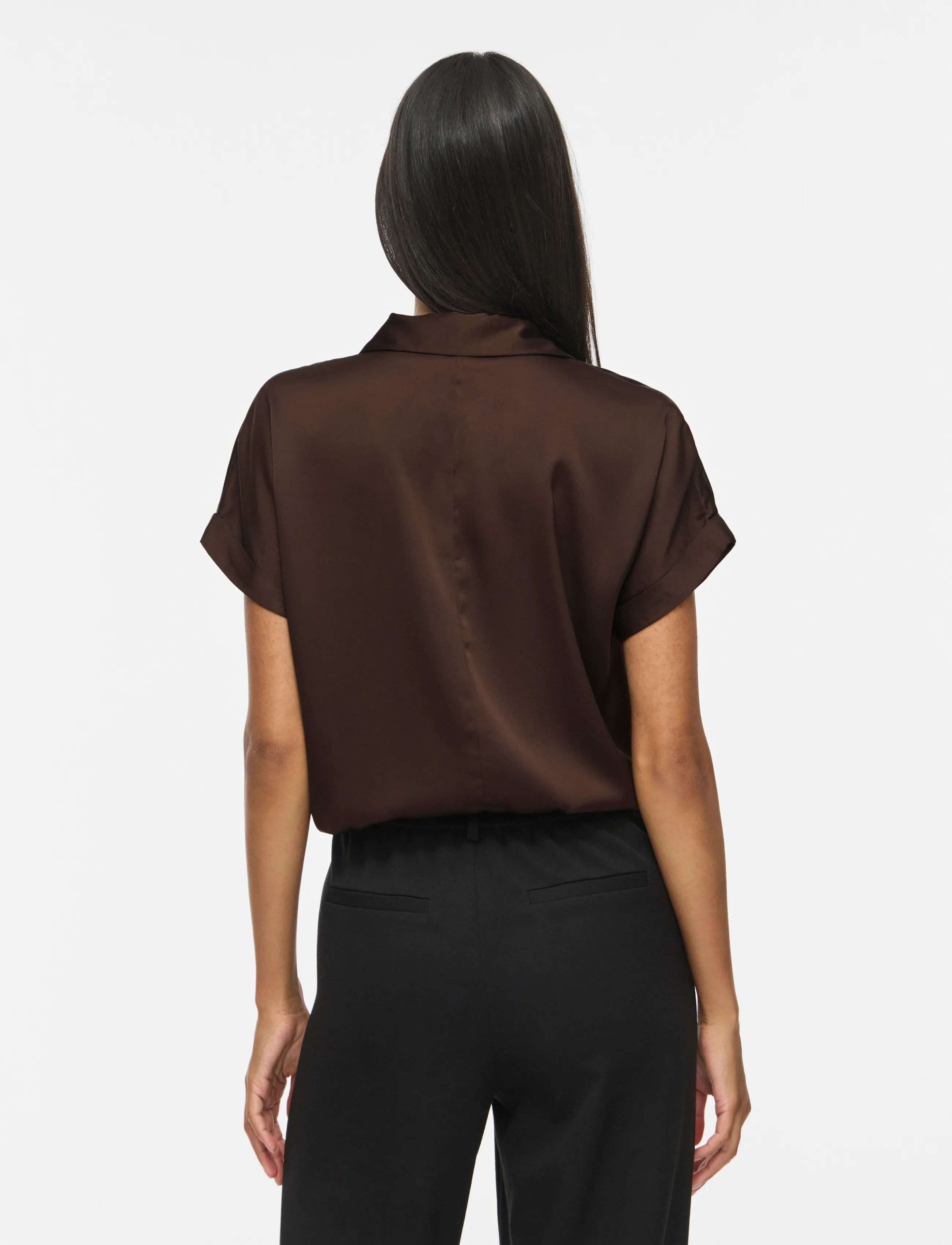 Vila - VIENNA RAVENNA S/S TOP - NOOS - kortærmede bluser - coffee bean - 3
