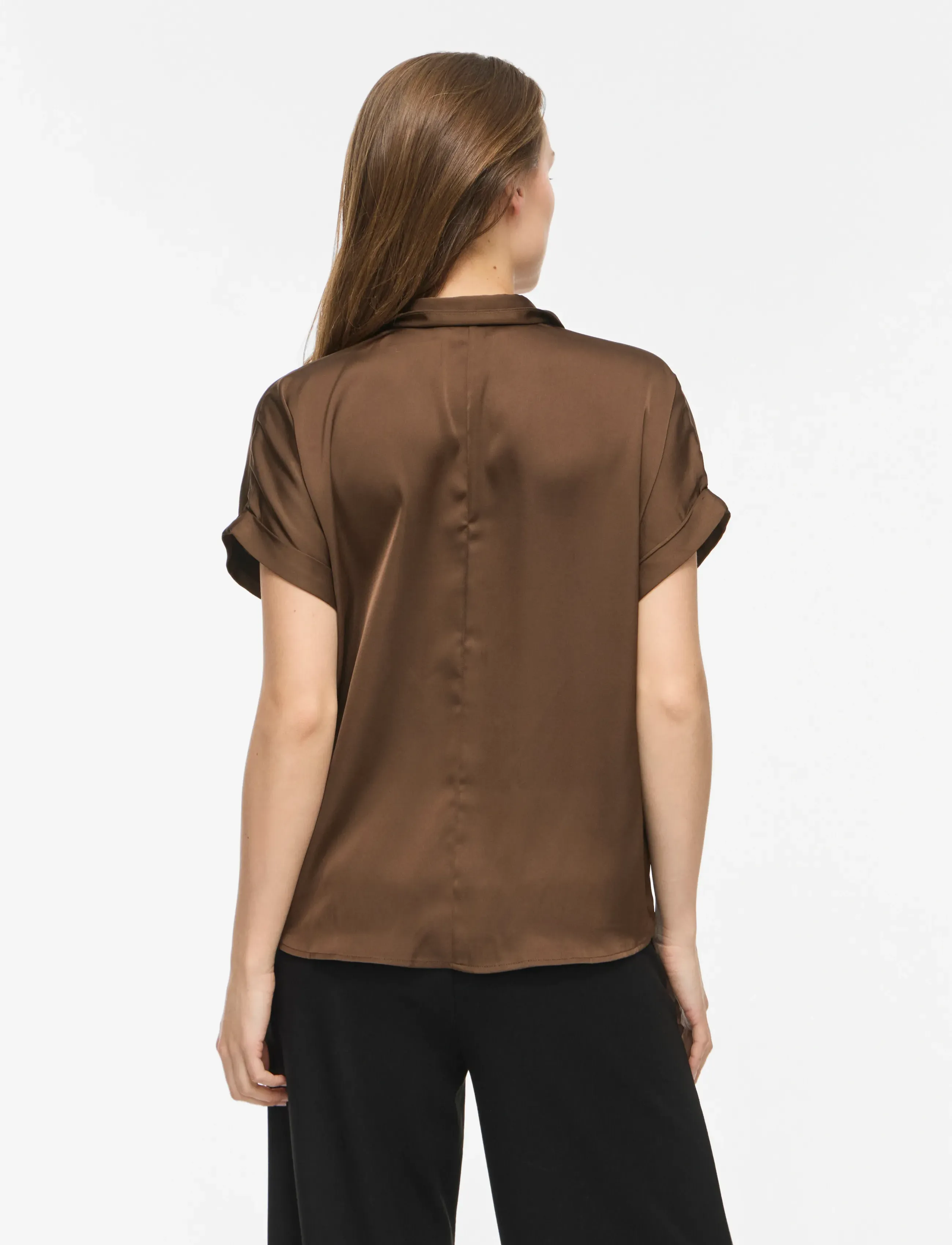 Vila - VIENNA RAVENNA S/S TOP - NOOS - short-sleeved shirts - coffee bean - 3