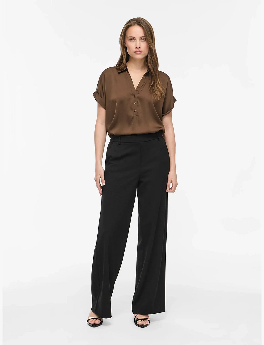 Vila - VIENNA RAVENNA S/S TOP - NOOS - kurzärmlige hemden - coffee bean - 4