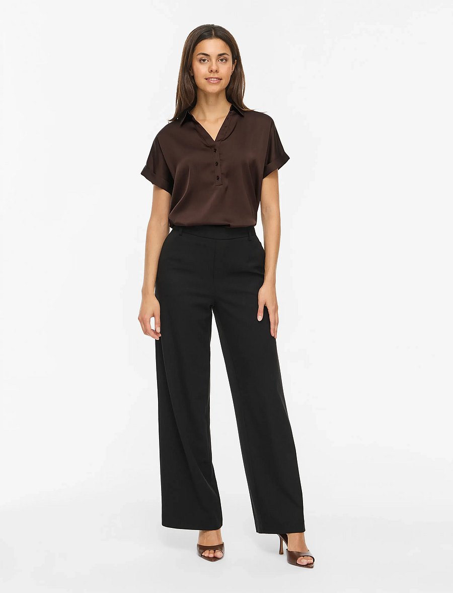 Vila - VIENNA RAVENNA S/S TOP - NOOS - kurzärmlige hemden - coffee bean - 4