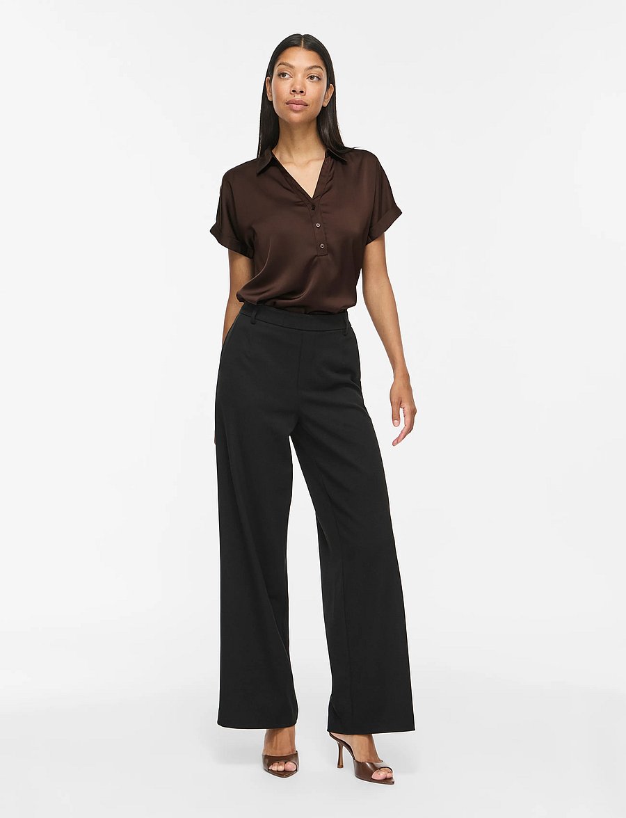 Vila - VIENNA RAVENNA S/S TOP - NOOS - kurzärmlige hemden - coffee bean - 4