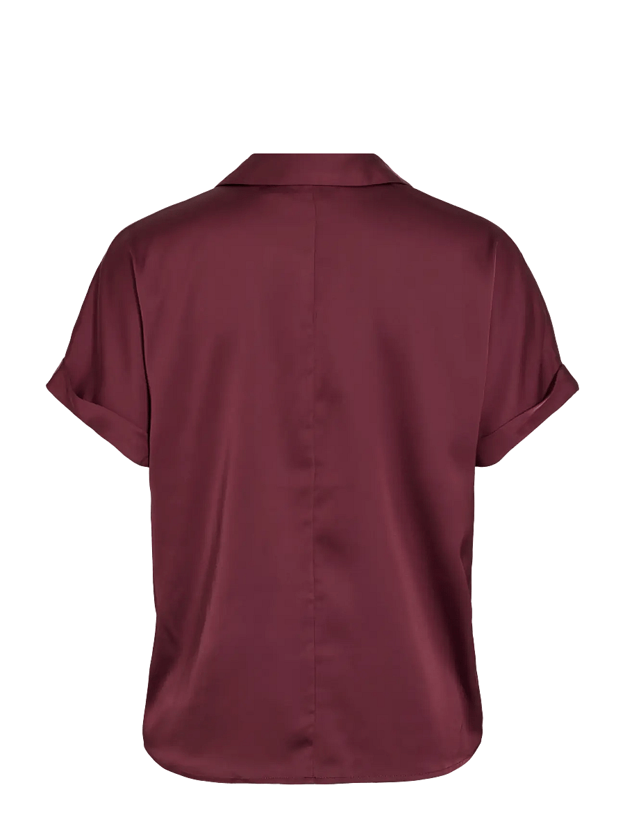 Vila - VIENNA RAVENNA S/S TOP - NOOS - kurzärmlige hemden - port royale - 2