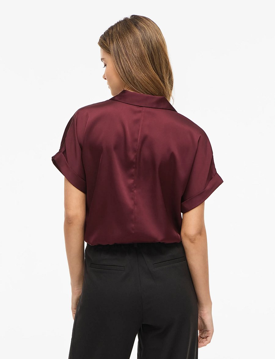 Vila - VIENNA RAVENNA S/S TOP - NOOS - kurzärmlige hemden - port royale - 3
