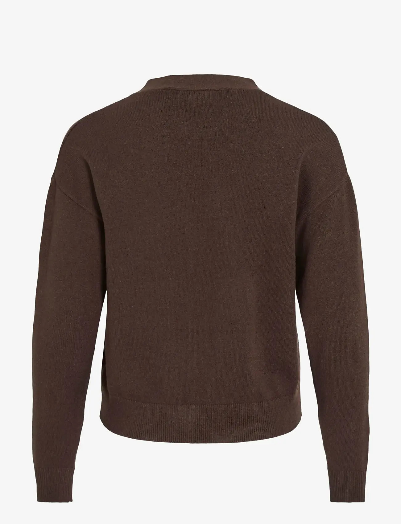 Vila - VIRIL V-NECK KNIT CARDIGAN - NOOS - cardigans - coffee bean - 1