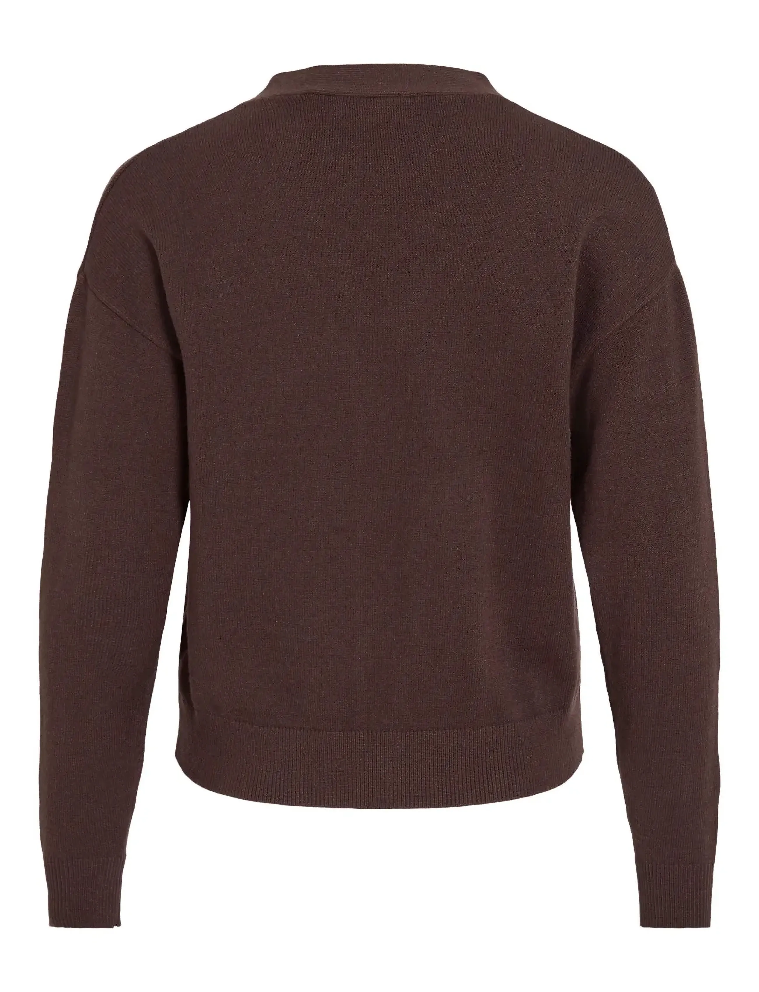 Vila - VIRIL V-NECK KNIT CARDIGAN - NOOS - gebreide vesten - coffee bean - 2